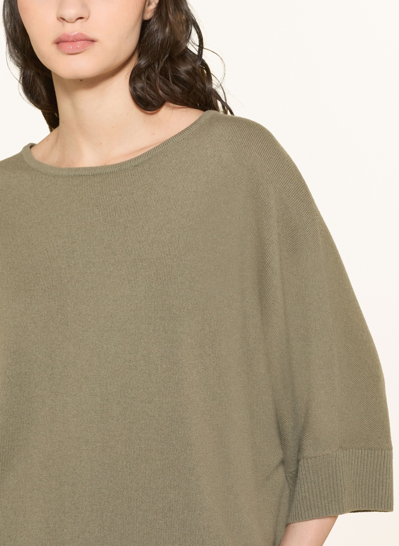 Juvia BLANCA sweater with 3/4 sleeves: KHAKI