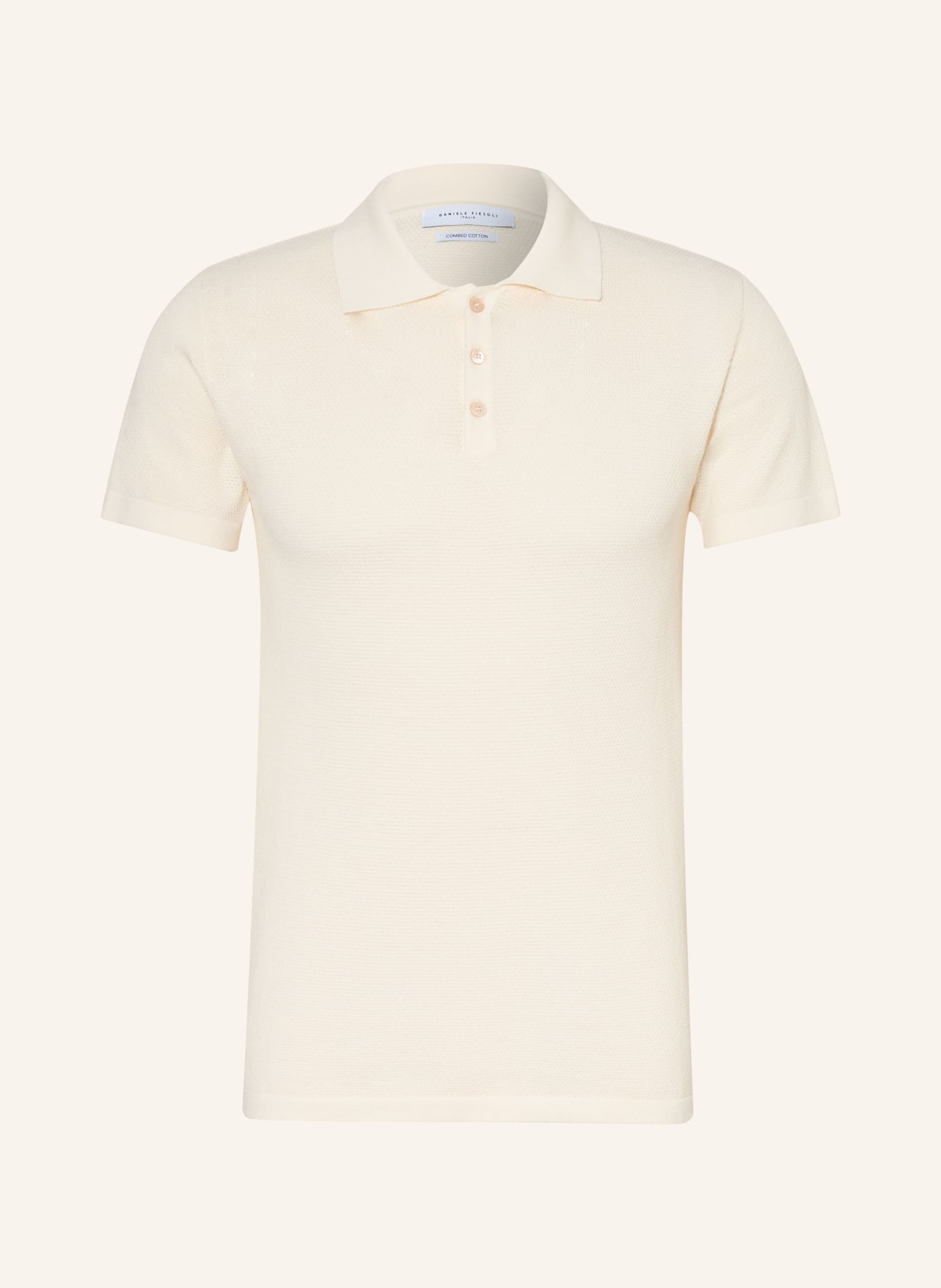 DANIELE FIESOLI Gebreid poloshirt: CRÈME