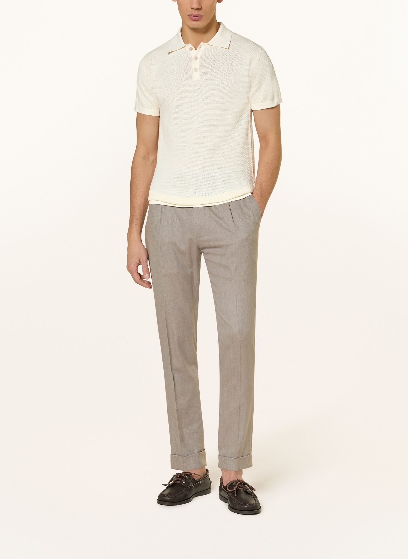 DANIELE FIESOLI Gebreid poloshirt: CRÈME