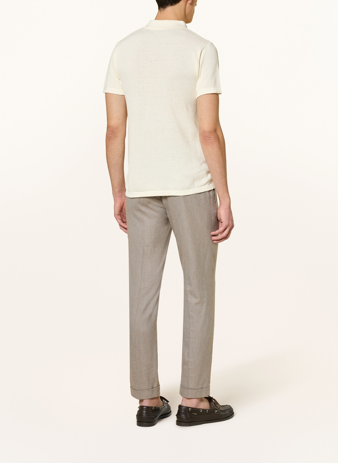 DANIELE FIESOLI Gebreid poloshirt: CRÈME