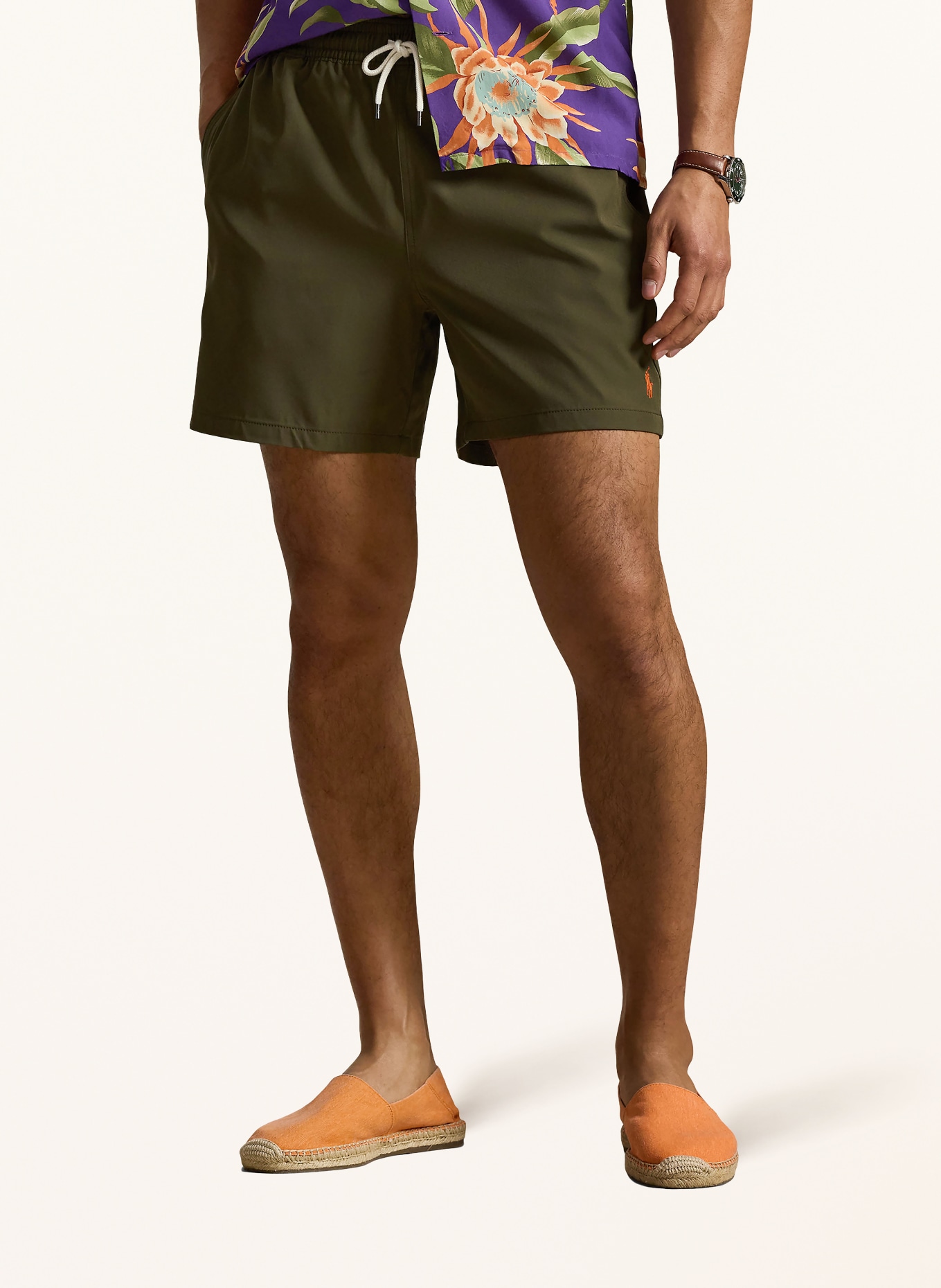 POLO RALPH LAUREN short de bain: OLIVE