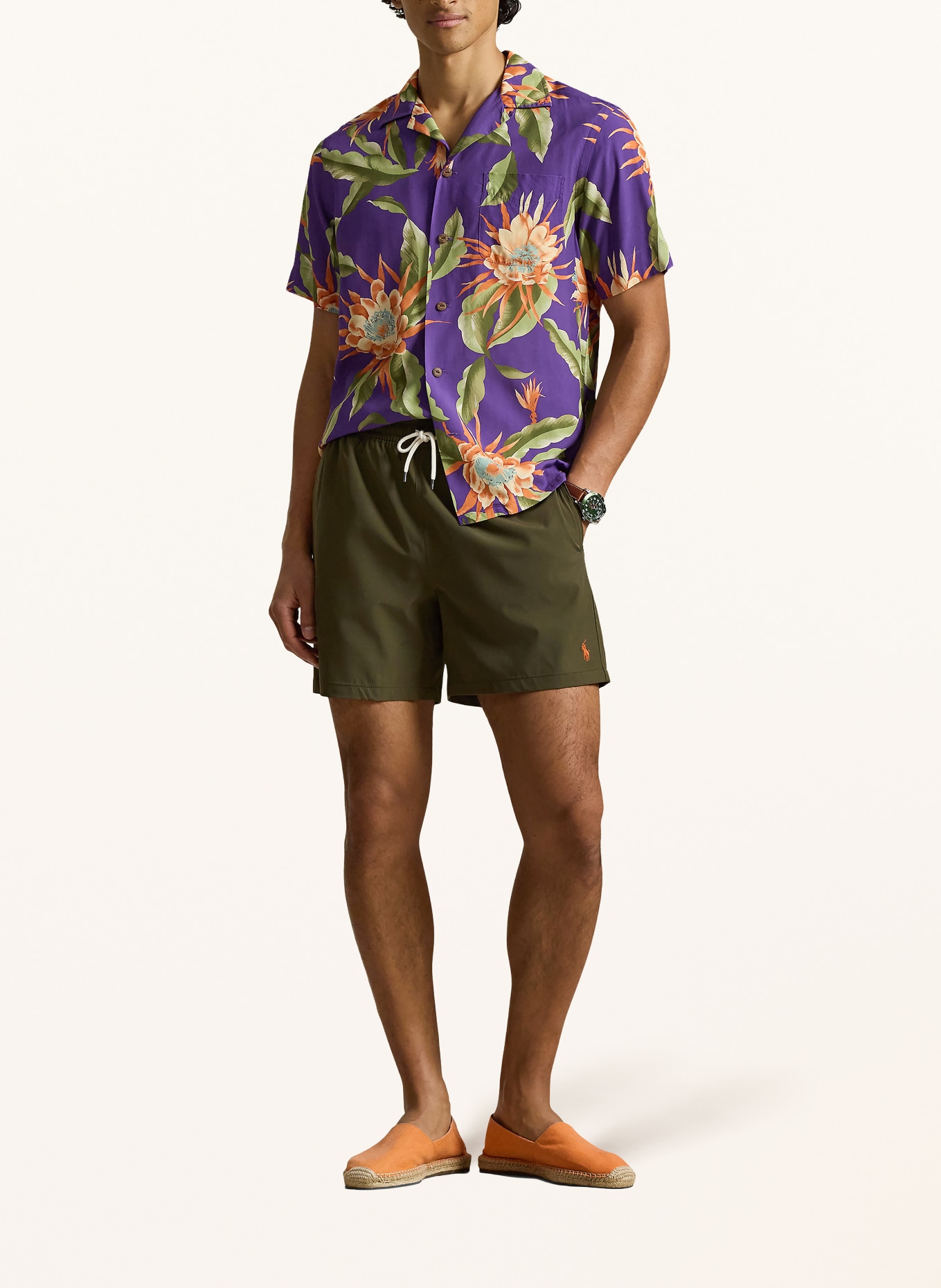 POLO RALPH LAUREN short de bain: OLIVE