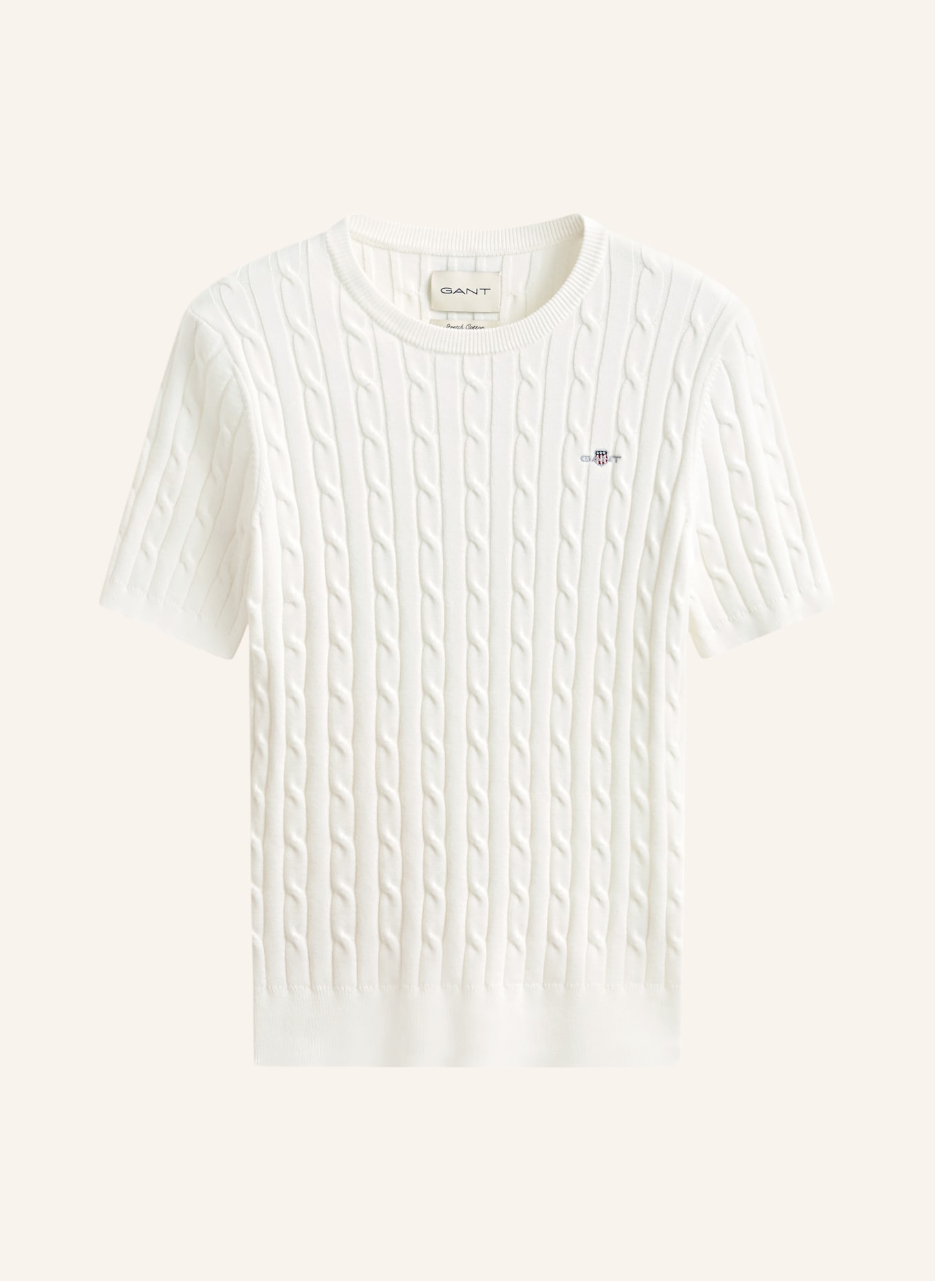 GANT Úpletové tričko: BÍLÁ