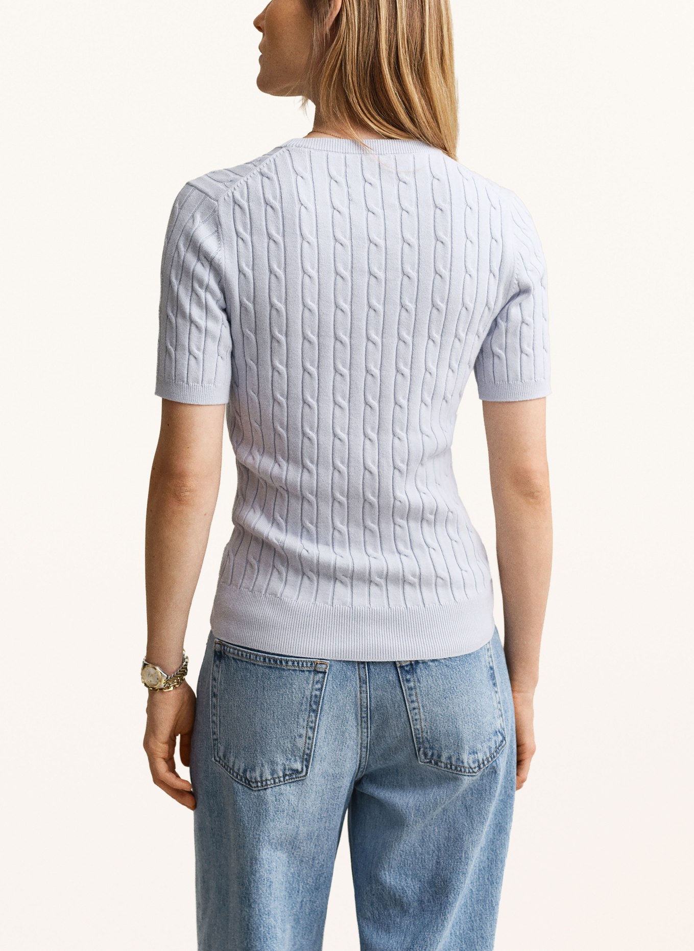 GANT Úpletové tričko: TMAVĚ MODRÁ