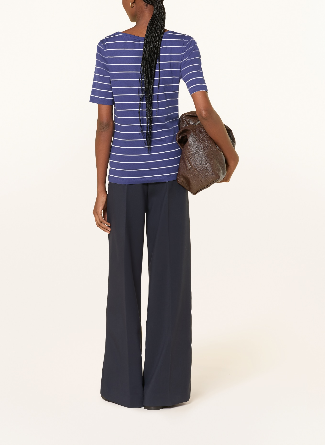 MAERZ MUENCHEN Tričko: TMAVĚ MODRÁ / BÍLÁ