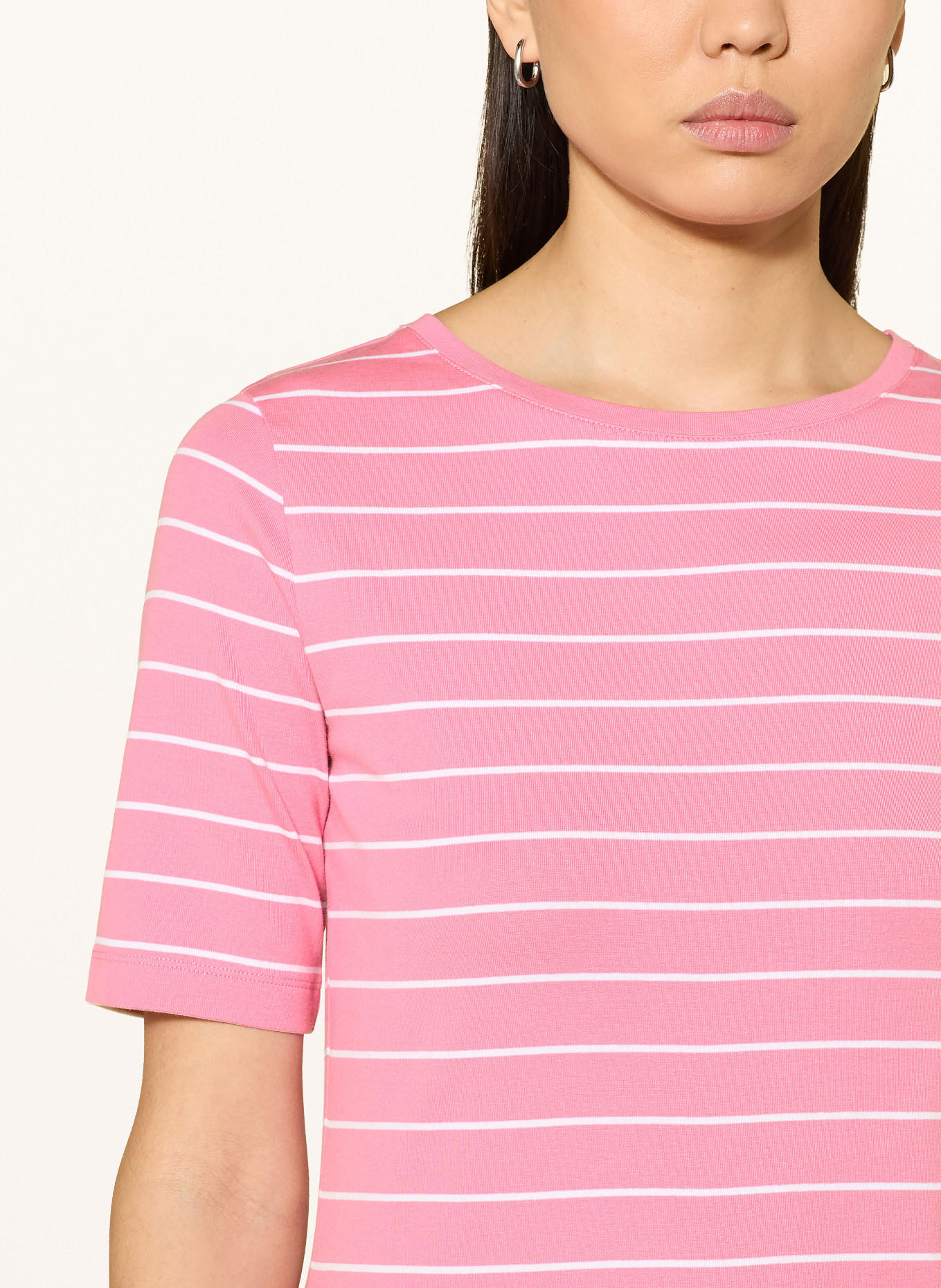 MAERZ MUENCHEN T-shirt: MOCNORÓŻOWY / BIAŁY