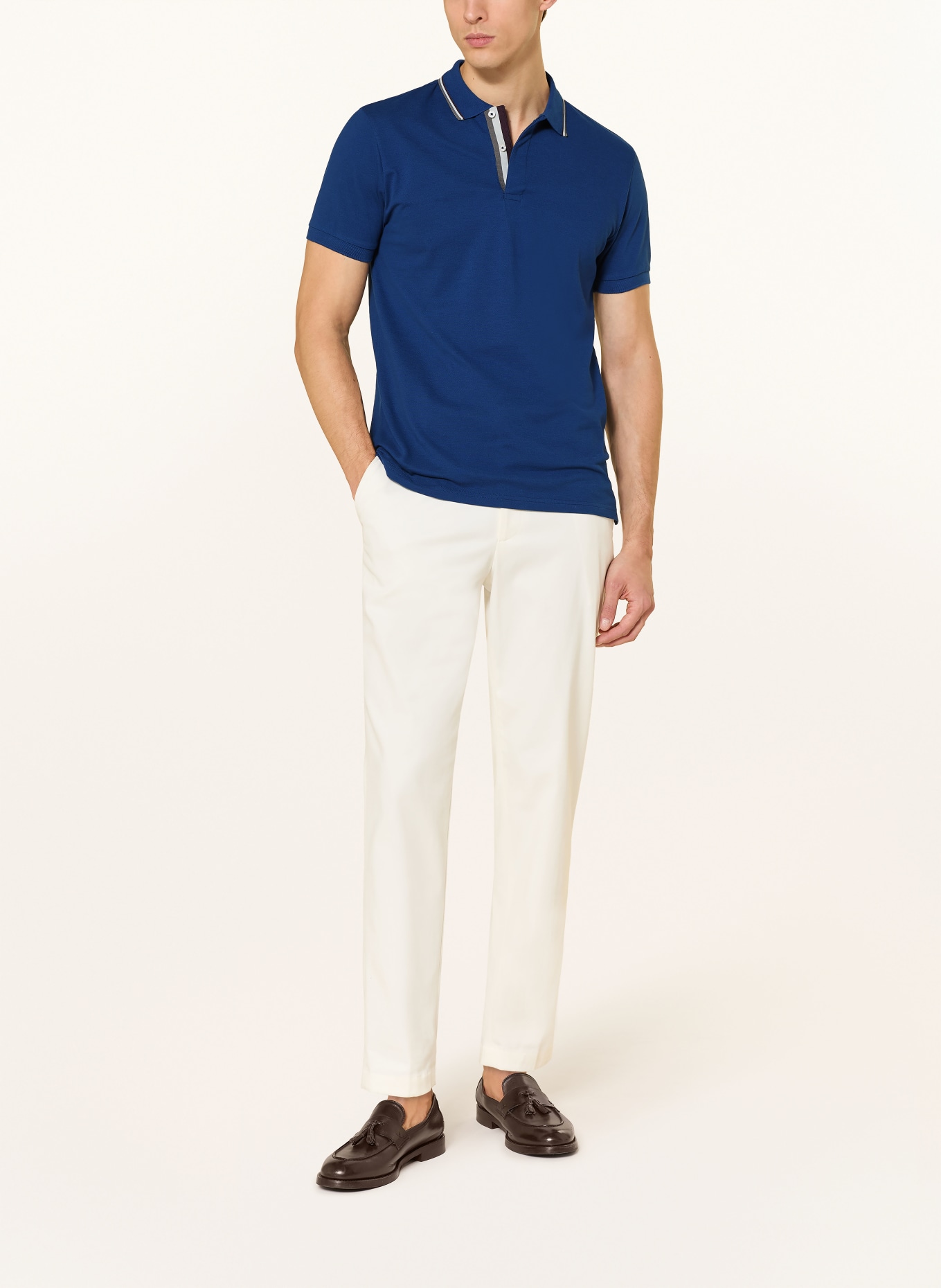 COLMAR Polokošile z piké: MODRÁ / TMAVĚ HNĚDÁ / ČERNOŠEDÁ