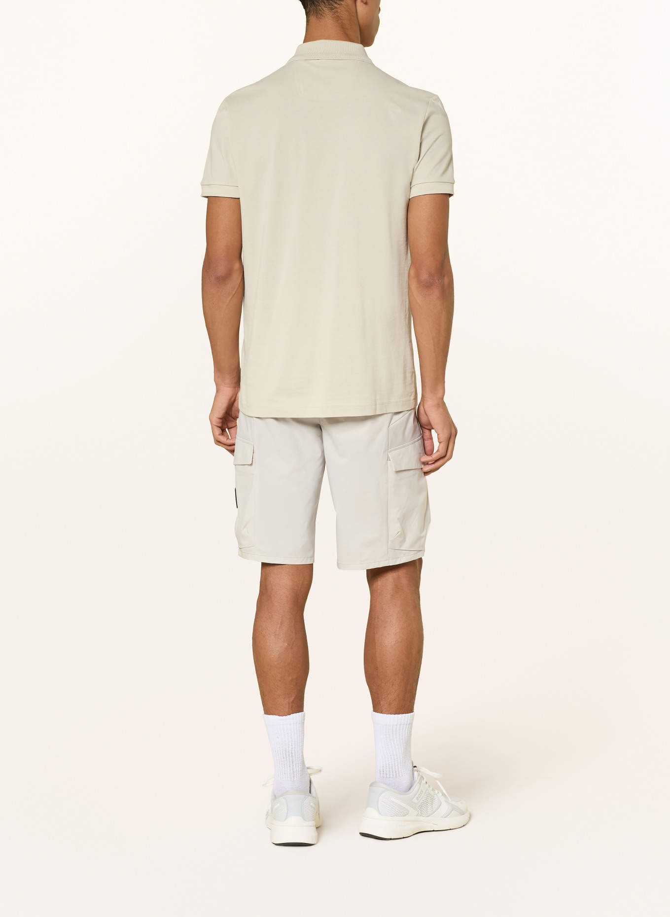 BOSS Cargoshorts URBANEX Tapered Fit: ECRU