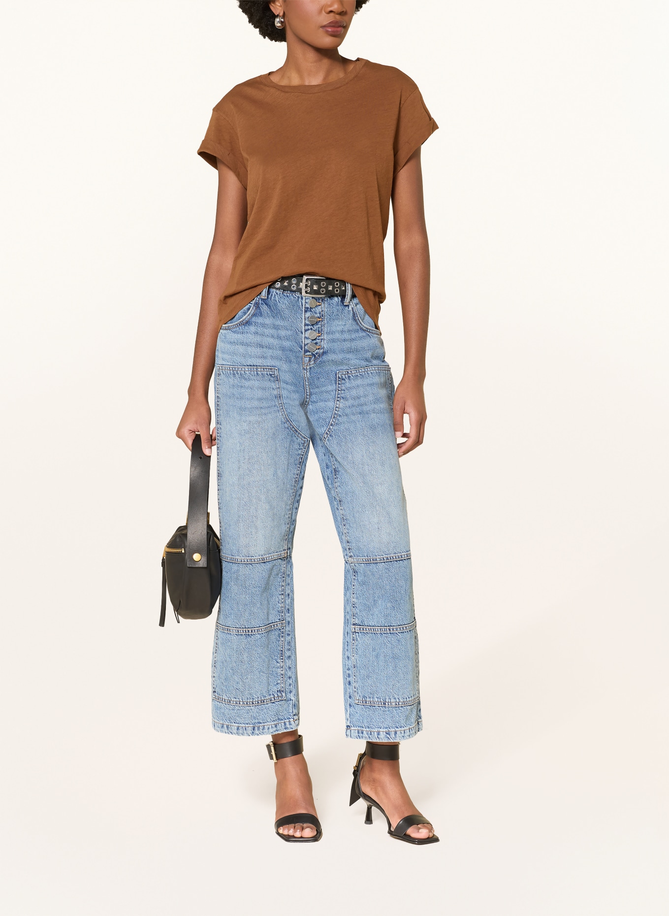 ALLSAINTS T-shirt ANNA: BRĄZOWY