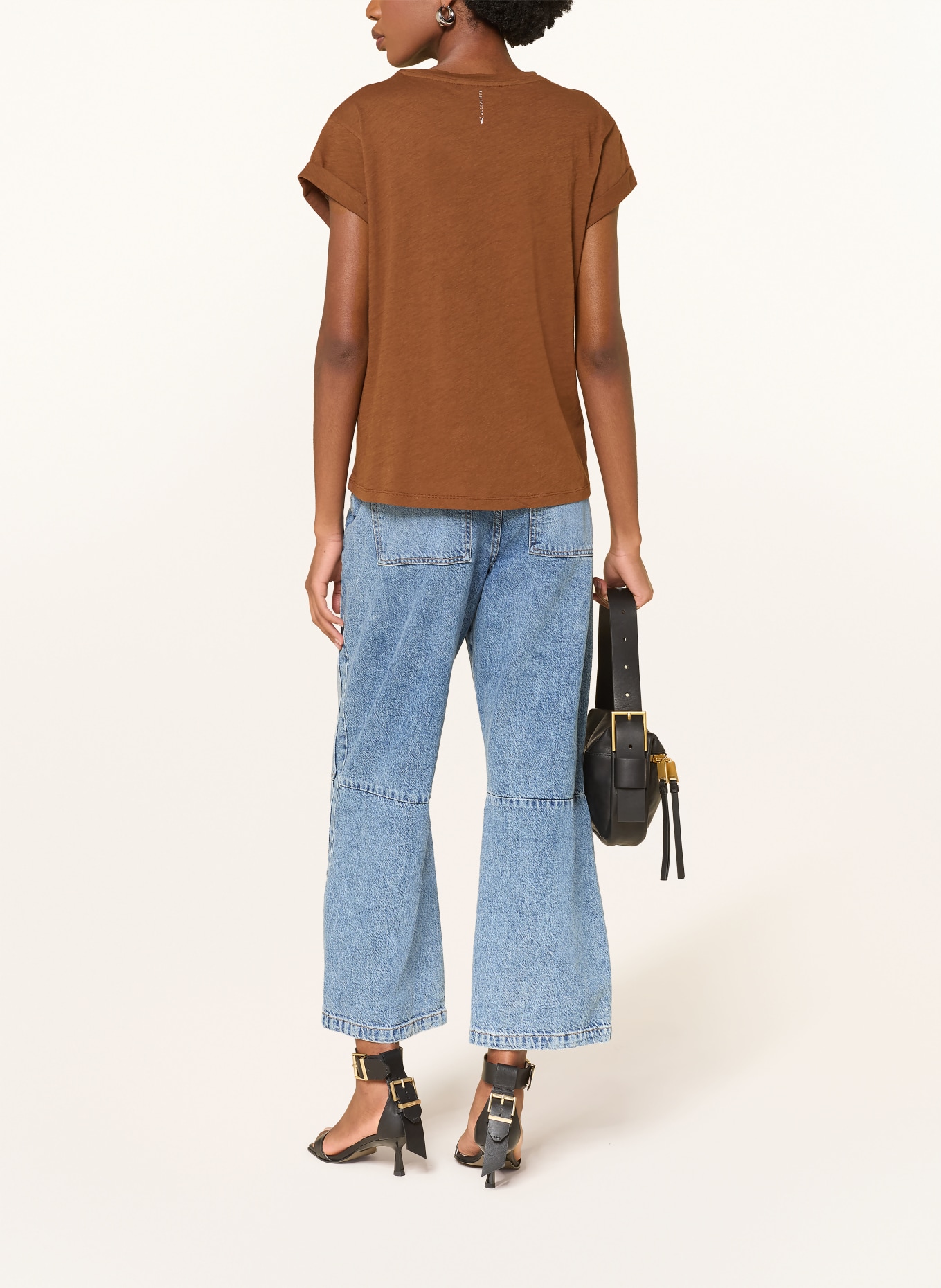 ALLSAINTS T-shirt ANNA: BRĄZOWY