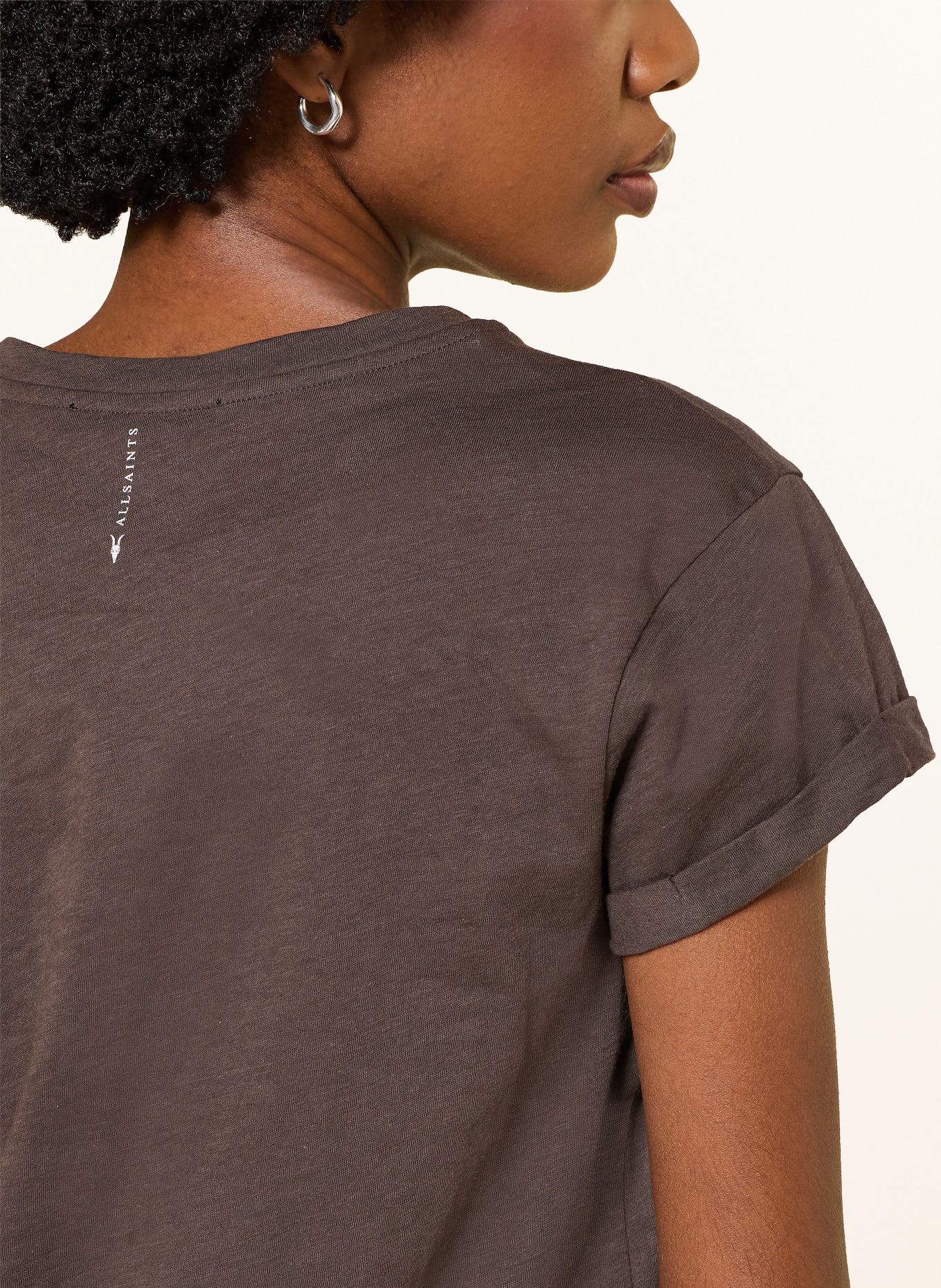 ALLSAINTS Tričko ANNA: TMAVĚ HNĚDÁ