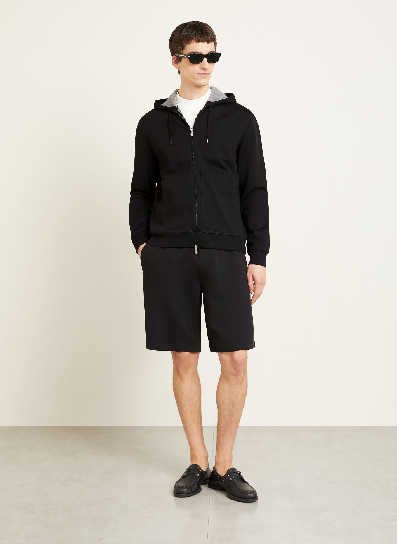 BRUNELLO CUCINELLI Sweatjacke: SCHWARZ / GRAU