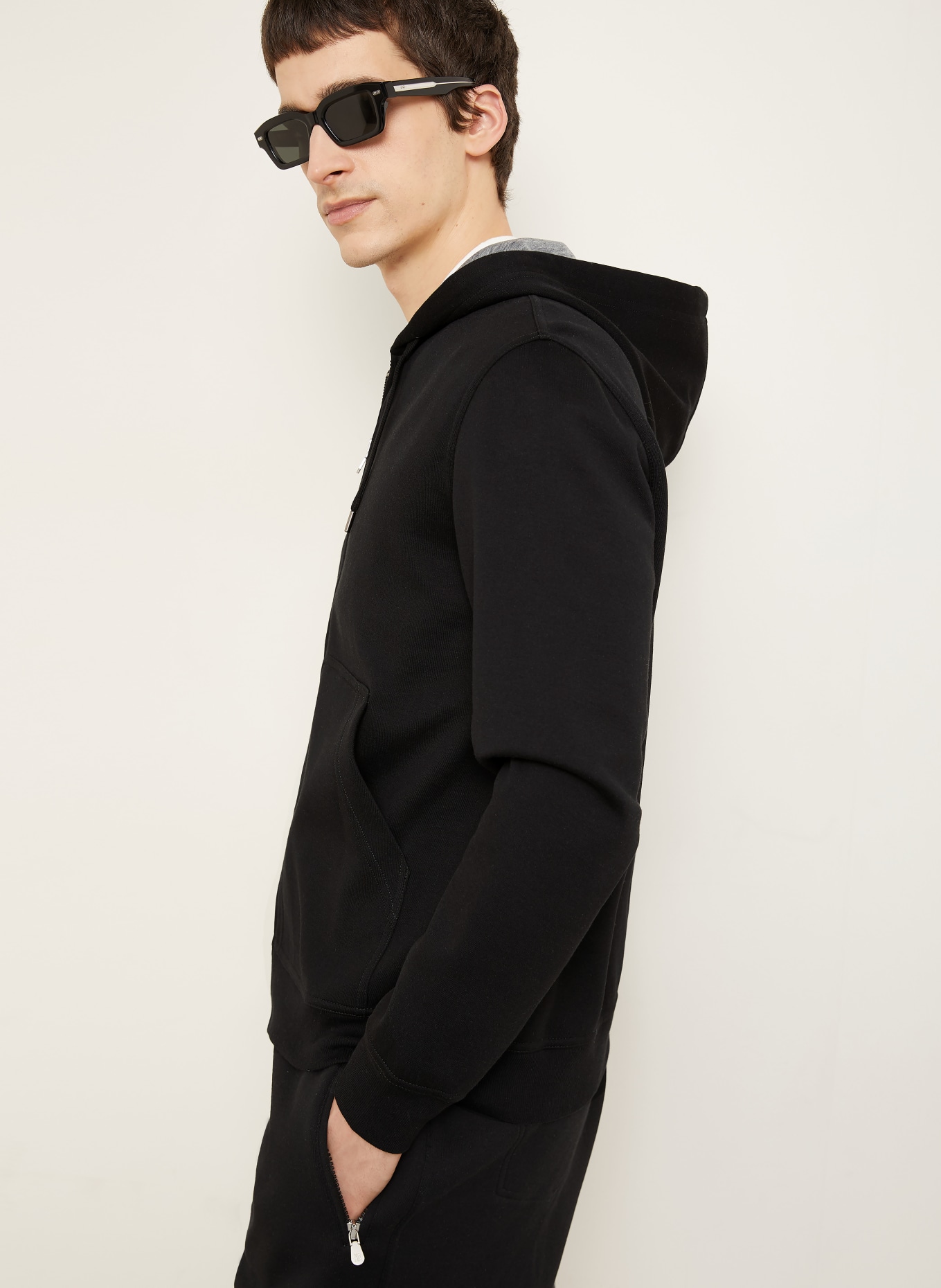 BRUNELLO CUCINELLI Sweatjacke: SCHWARZ / GRAU