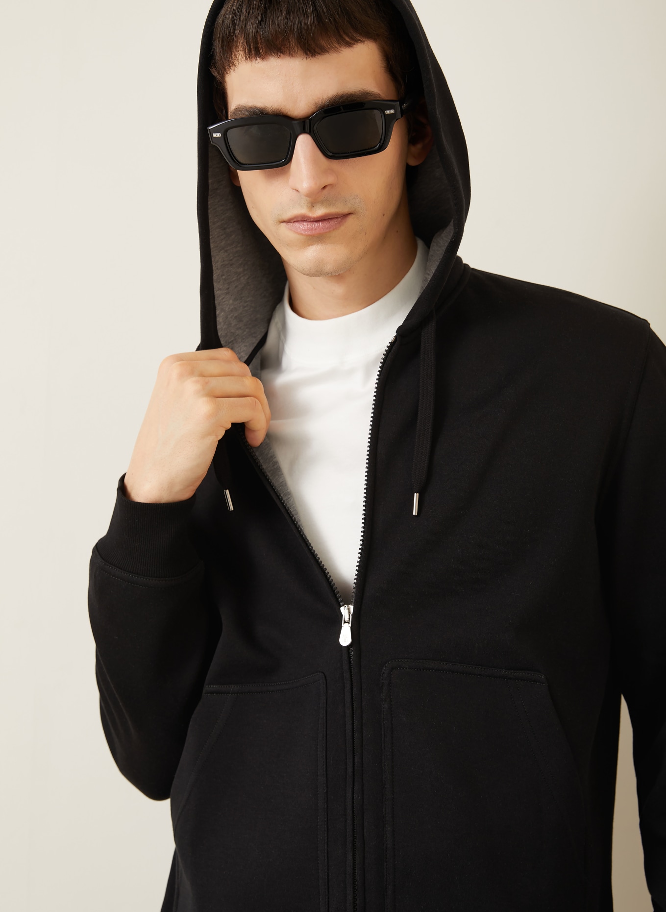 BRUNELLO CUCINELLI Sweatjacke: SCHWARZ / GRAU