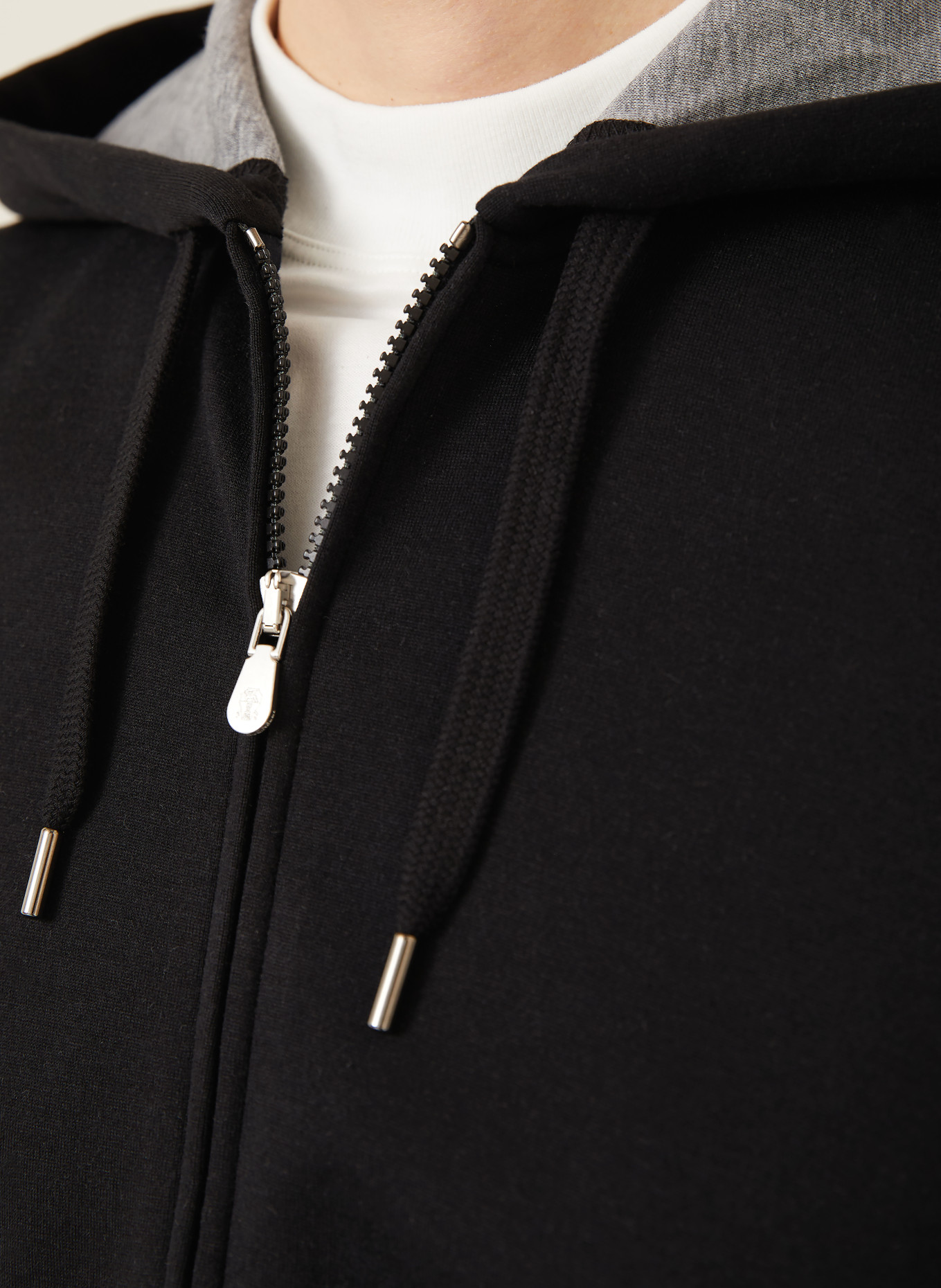 BRUNELLO CUCINELLI Sweatjacke: SCHWARZ / GRAU