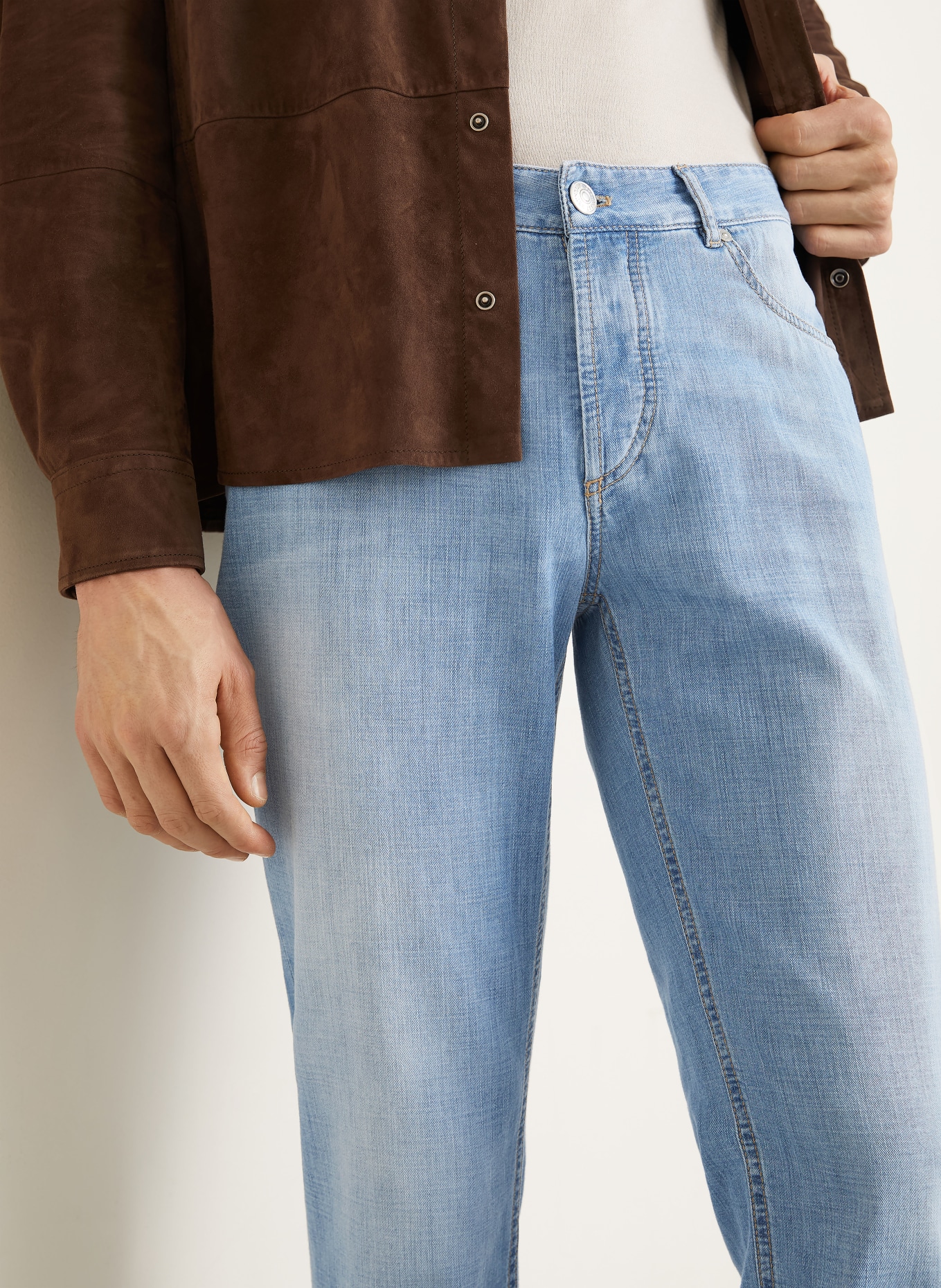 BRUNELLO CUCINELLI Jeans Regular Fit: C1470 Denim Chiaro