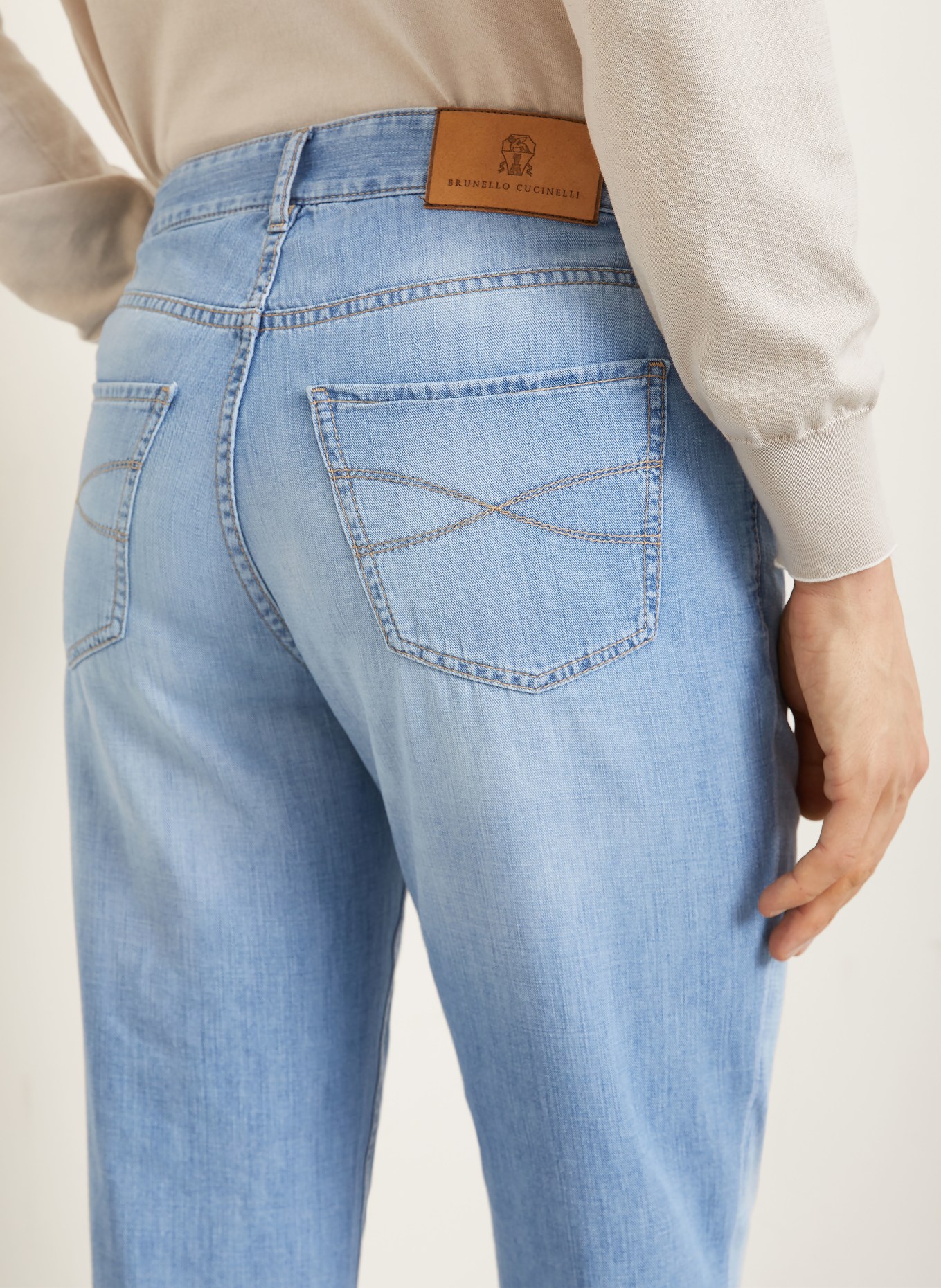 BRUNELLO CUCINELLI Jeans Regular Fit: C1470 Denim Chiaro