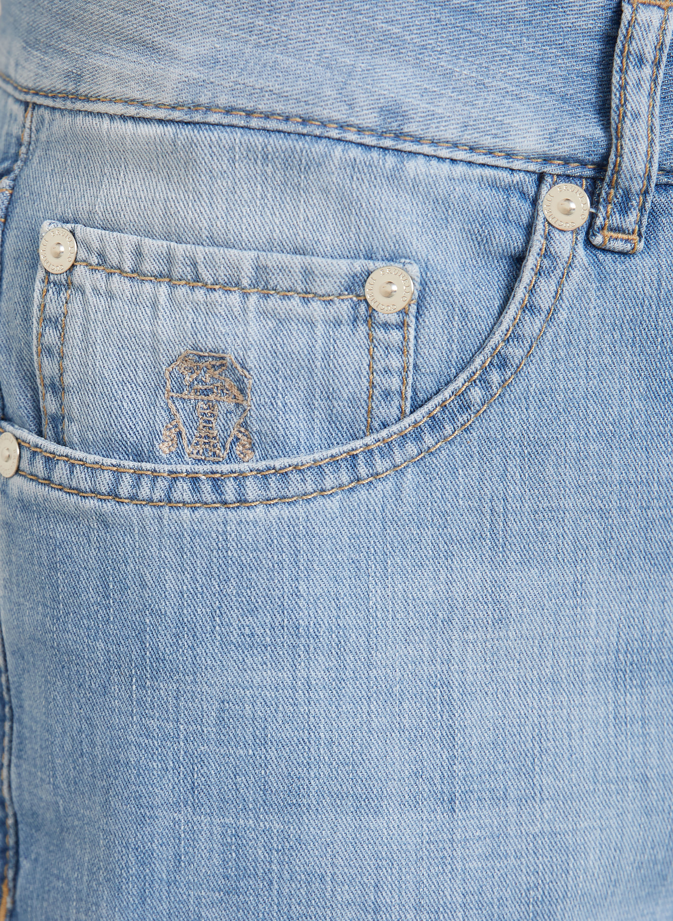 BRUNELLO CUCINELLI Jeans Regular Fit: C1470 Denim Chiaro