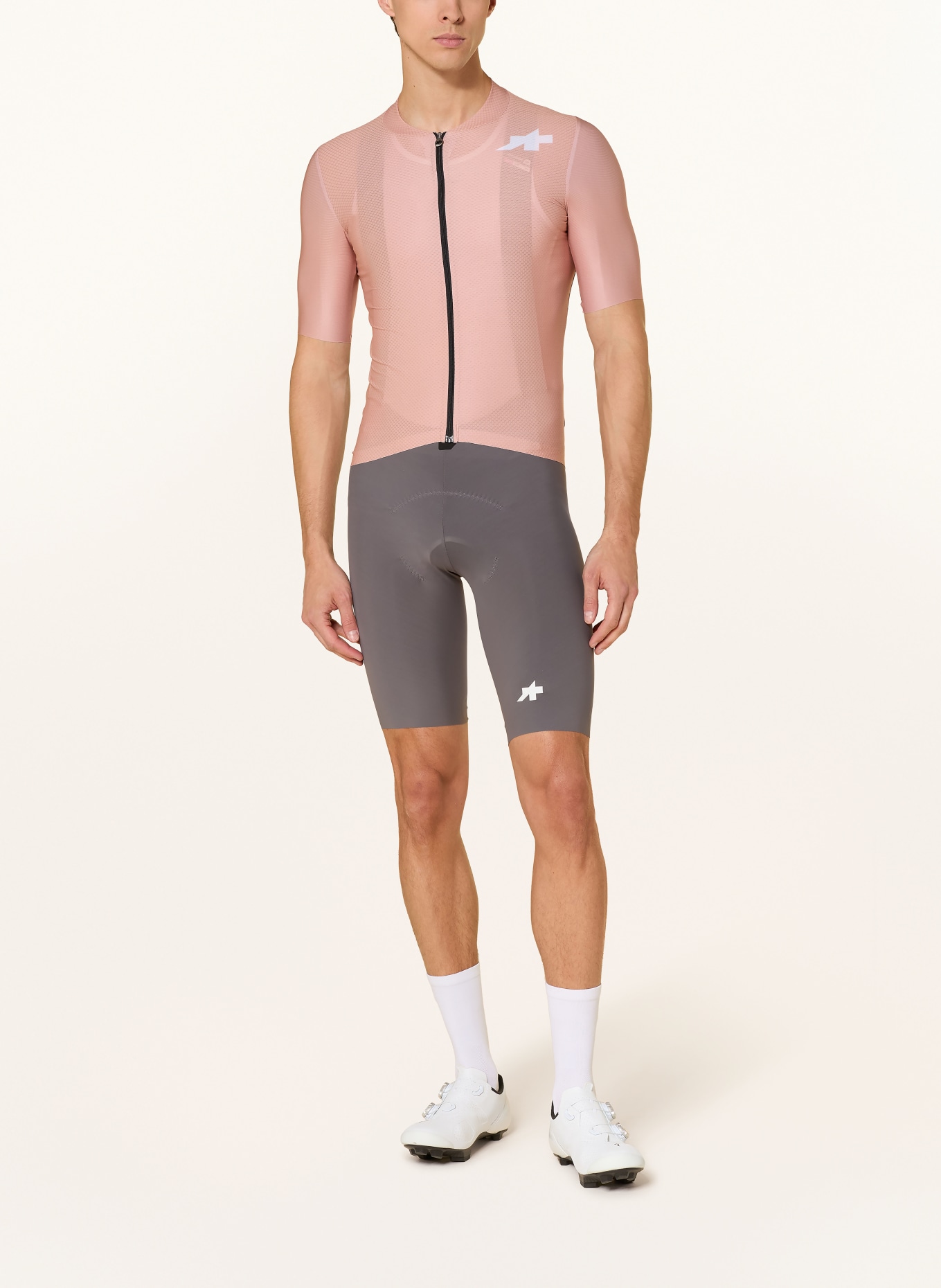 ASSOS Radhose DYORA R S11 mit Trägern und gepolstertem Einsatz: GRAU / SCHWARZ