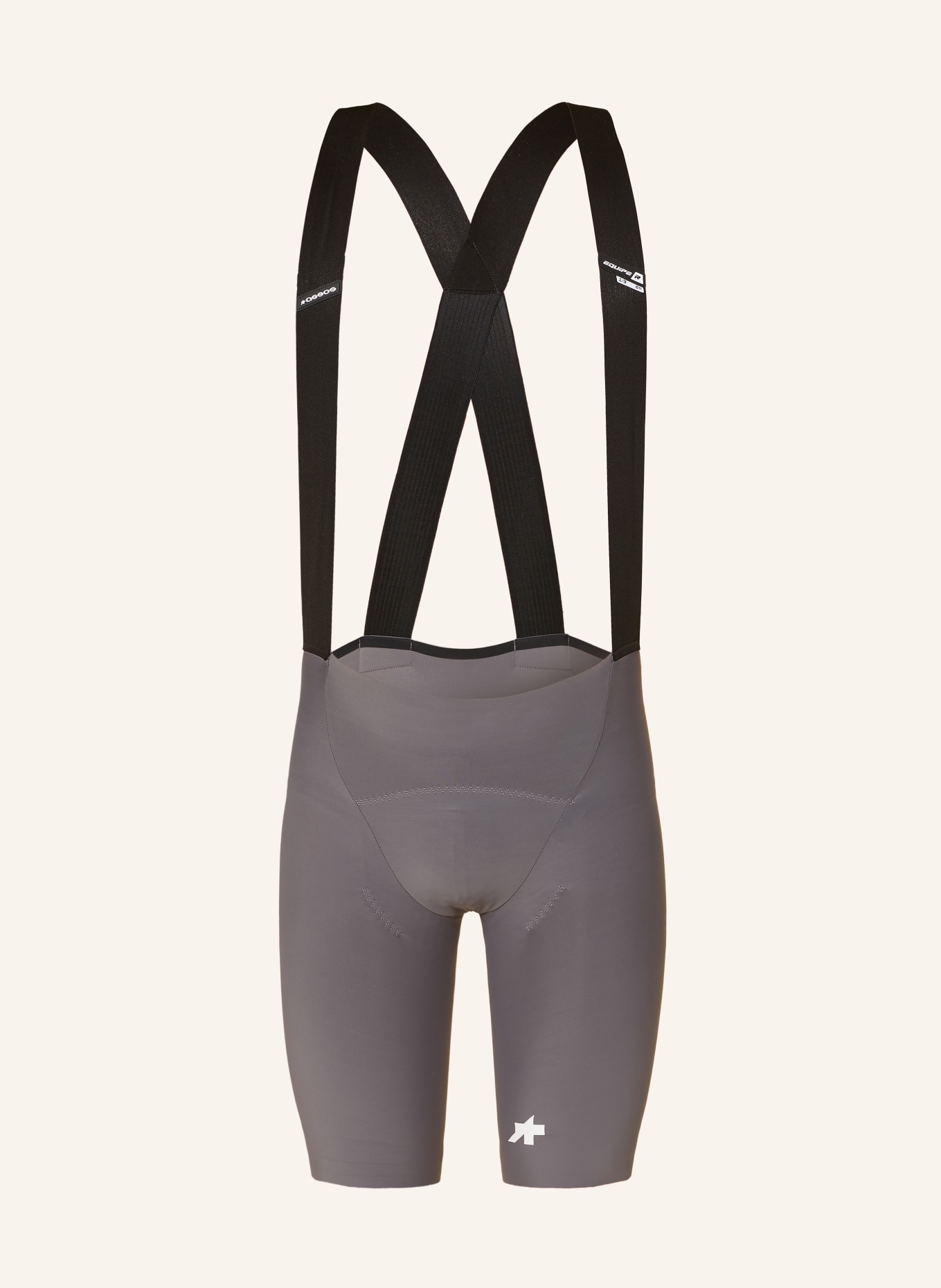 ASSOS Radhose EQUIPE R S11 mit Trägern und gepolstertem Einsatz: GRAU / WEISS / SCHWARZ