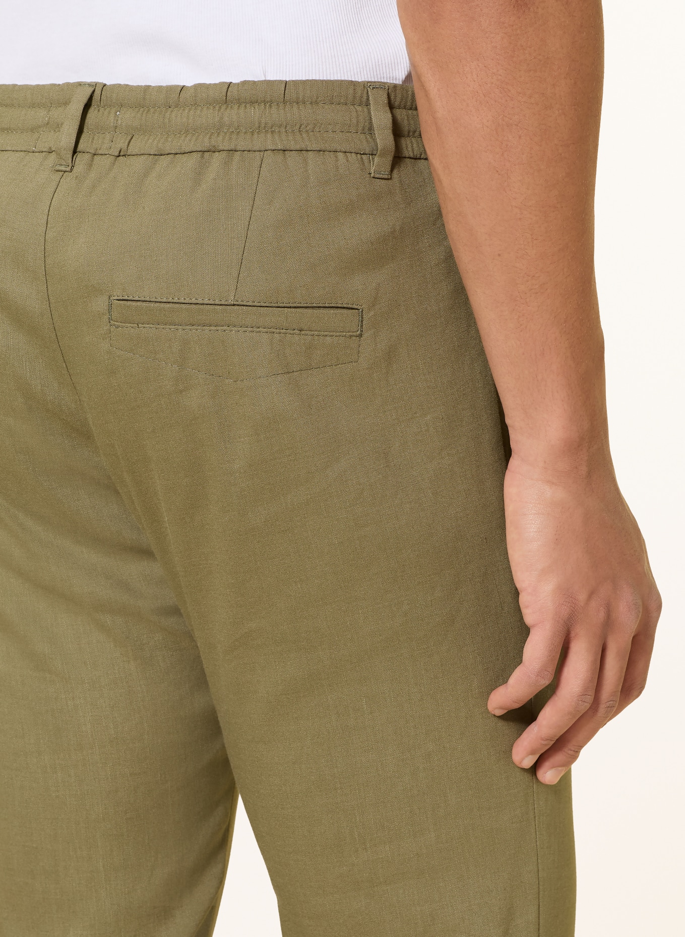 DRYKORN Hose DEGER im Jogging-Stil Regular Fit mit Leinen: KHAKI