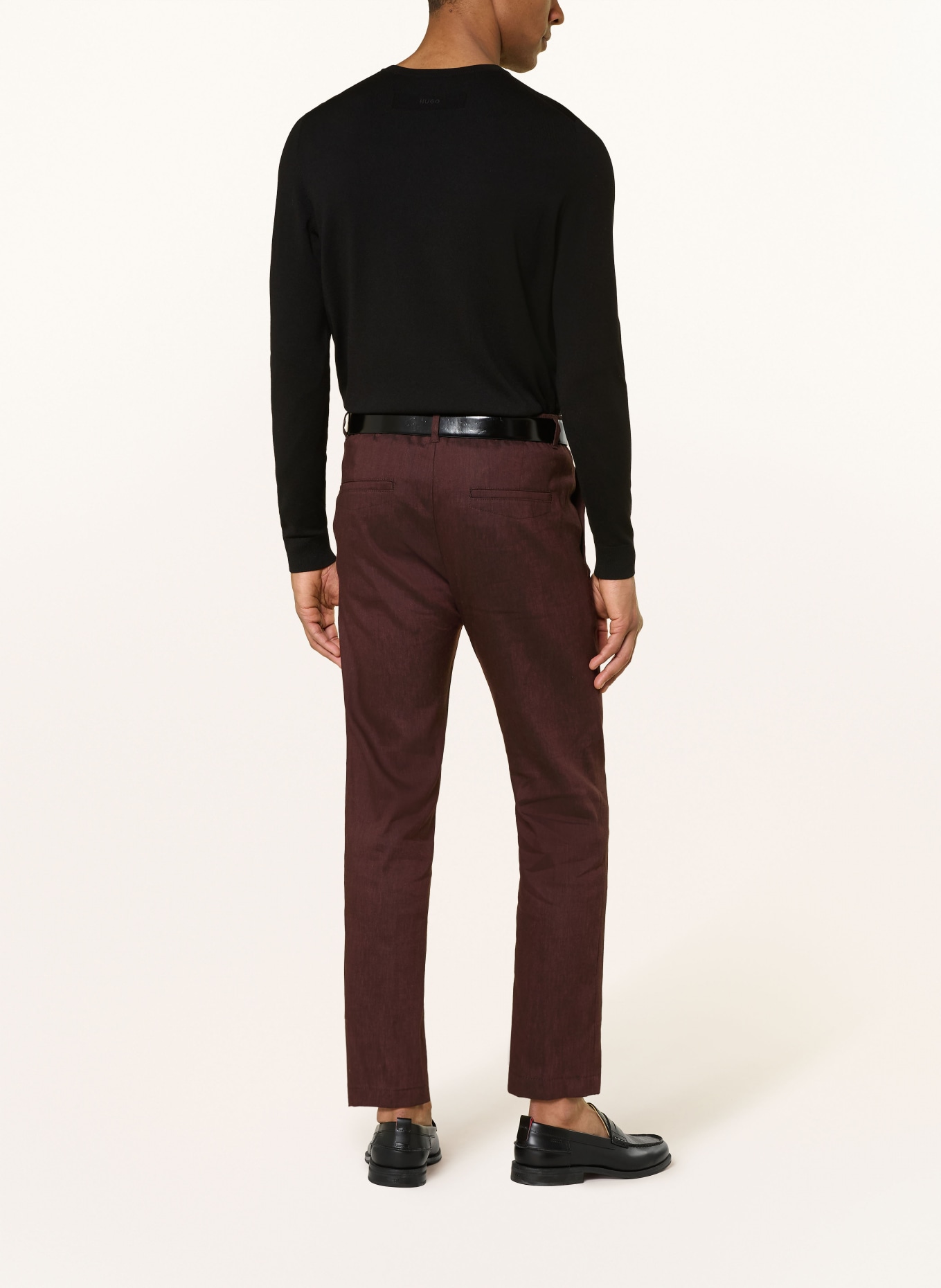 DRYKORN Hose DEGER im Jogging-Stil Regular Fit mit Leinen: DUNKELBRAUN