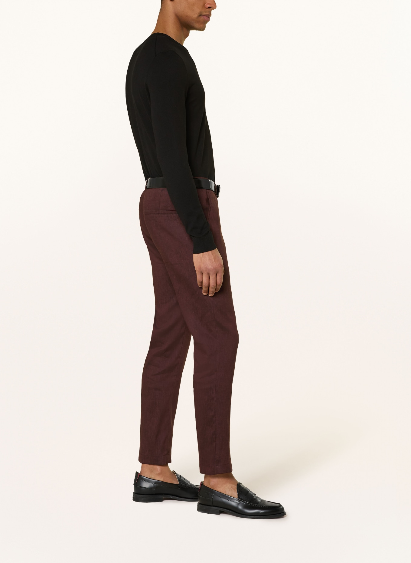 DRYKORN Hose DEGER im Jogging-Stil Regular Fit mit Leinen: DUNKELBRAUN