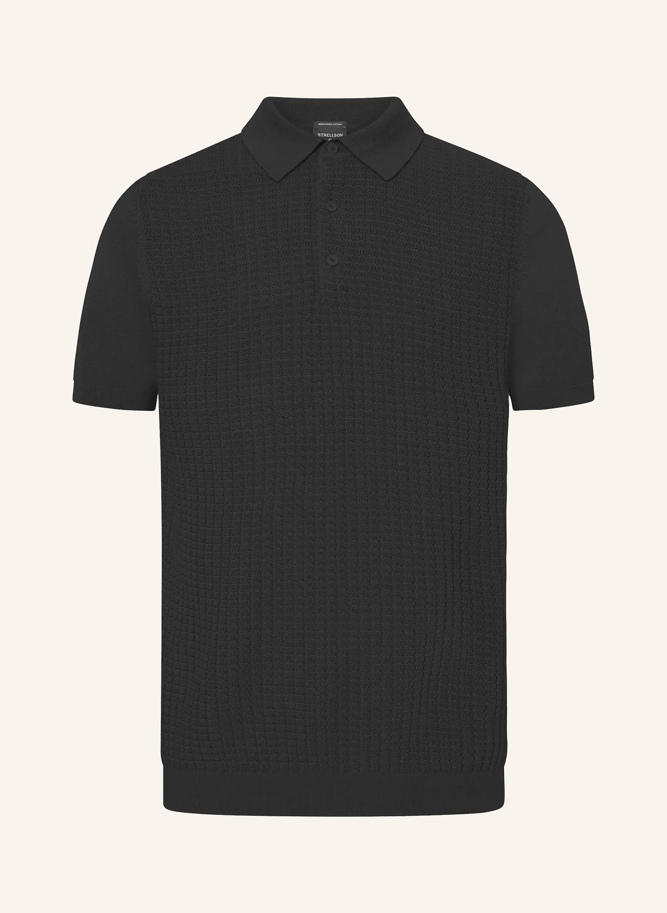 STRELLSON Strick-Poloshirt ADRIAN: SCHWARZ