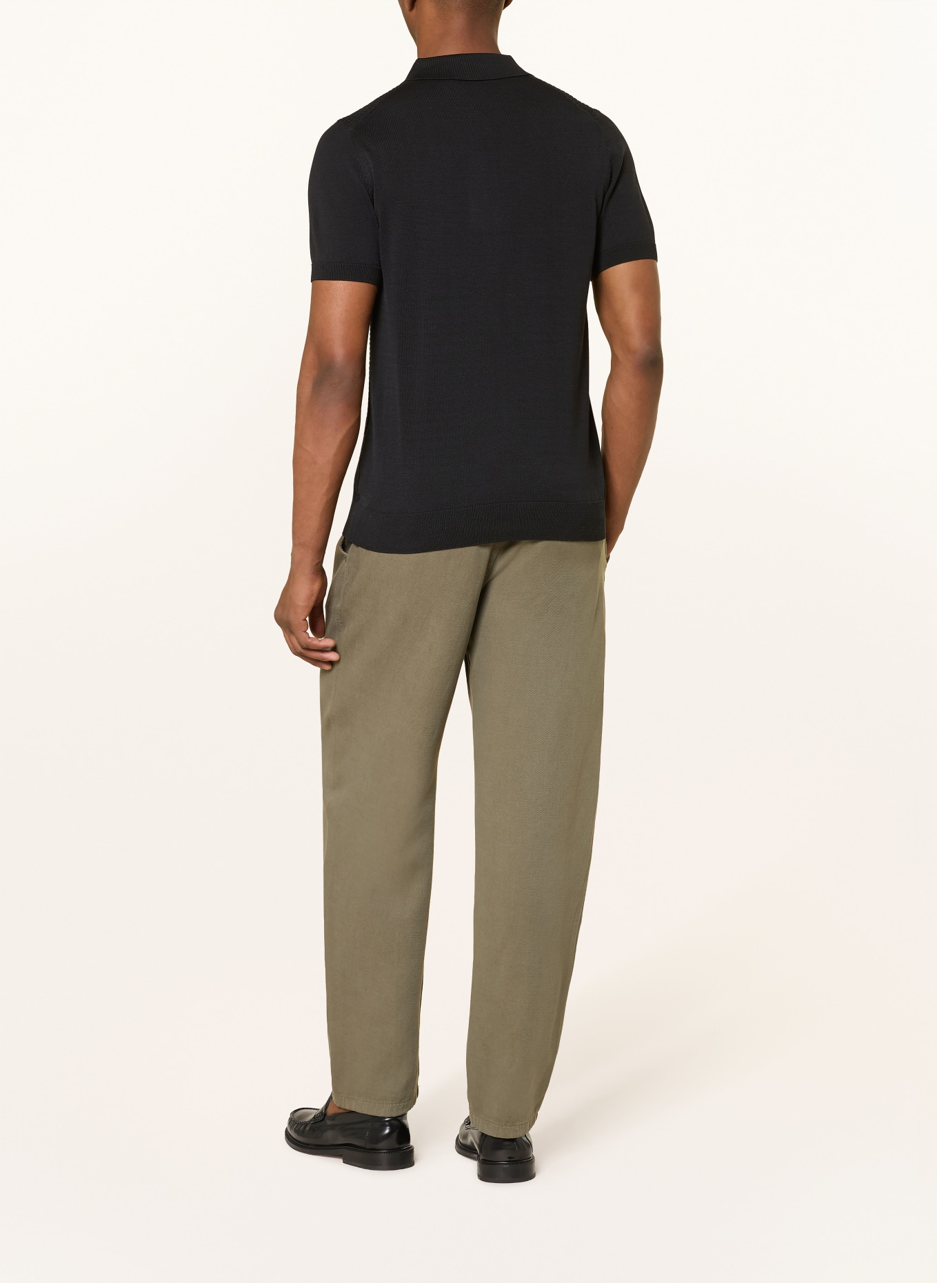 STRELLSON Strick-Poloshirt ADRIAN: SCHWARZ