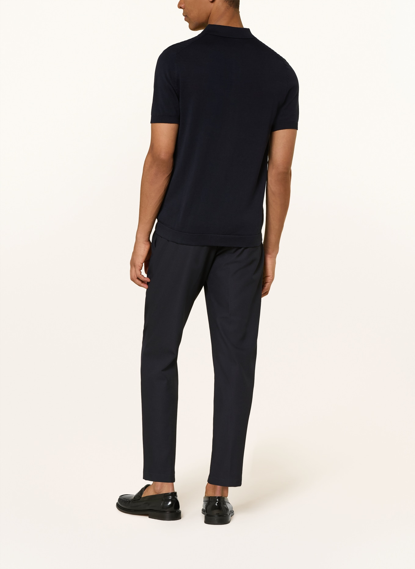 STRELLSON Strick-Poloshirt ADRIAN: DUNKELBLAU