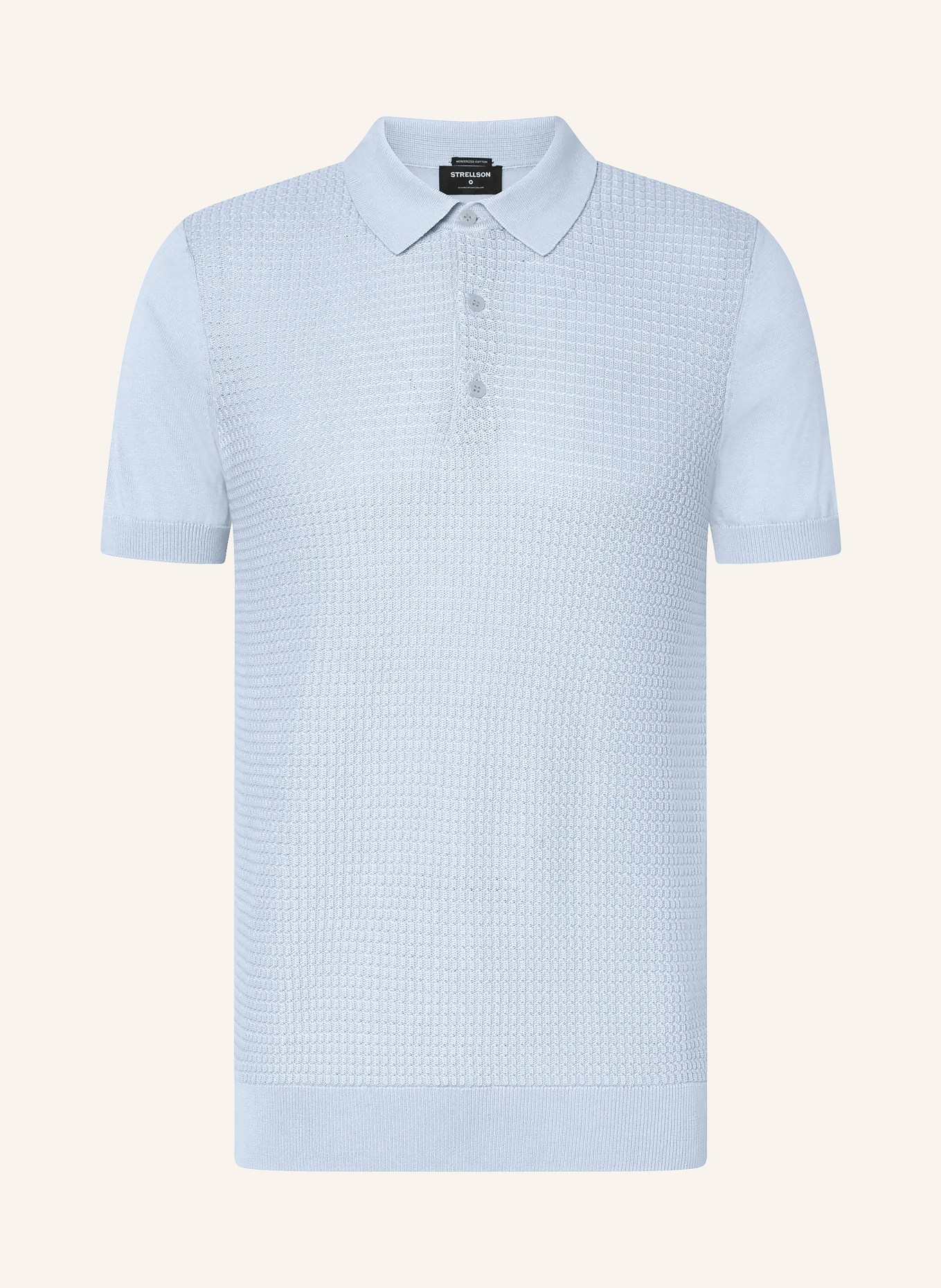 STRELLSON Koszulka polo ADRIAN z dzianiny: JASNONIEBIESKI