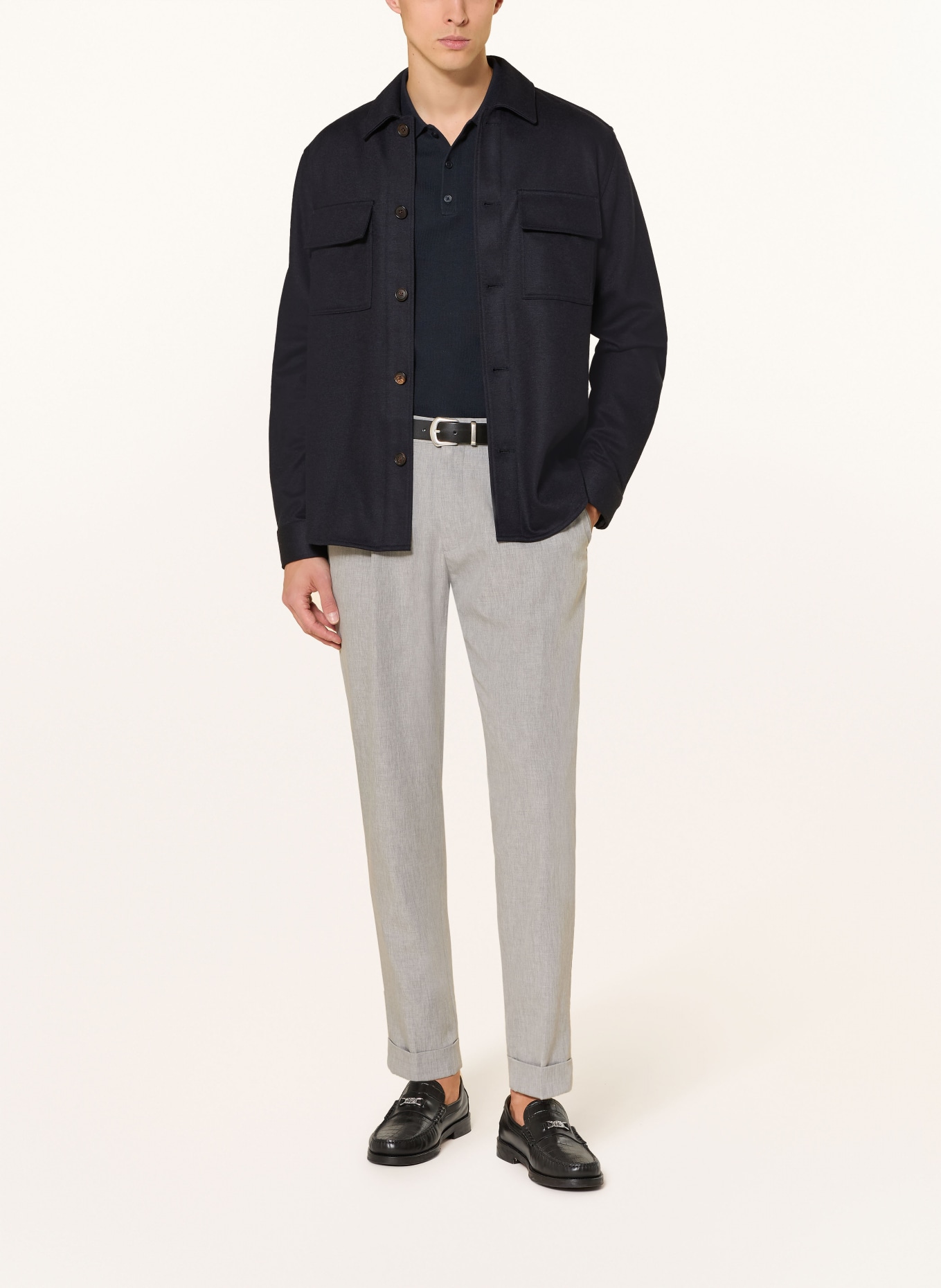 STRELLSON Chino LOUIS-W Relaxed Fit: GRIJS