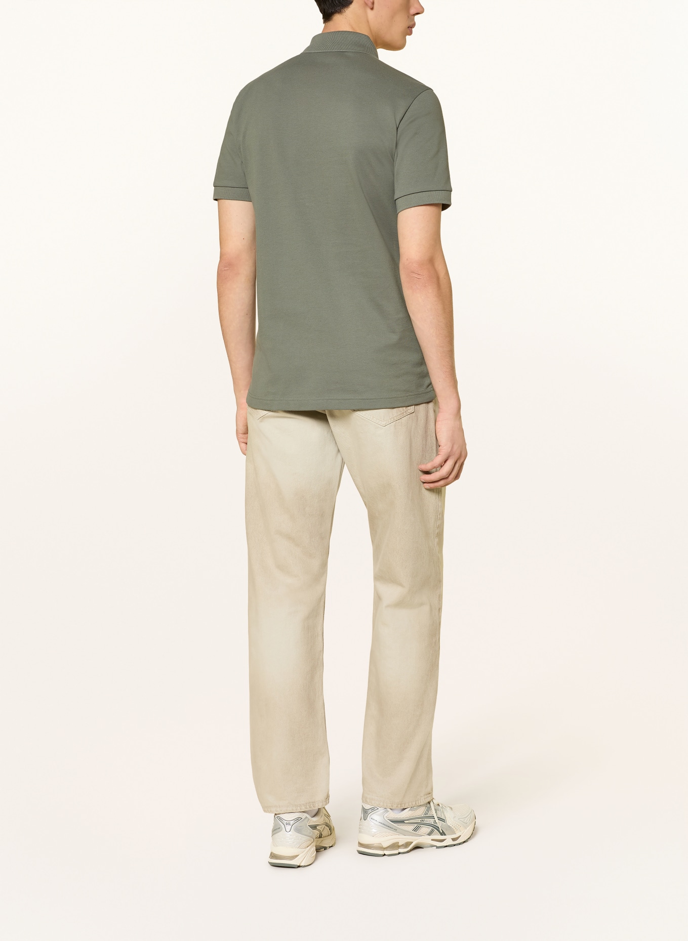 BOSS Piqué-Poloshirt PASSERZIP: KHAKI