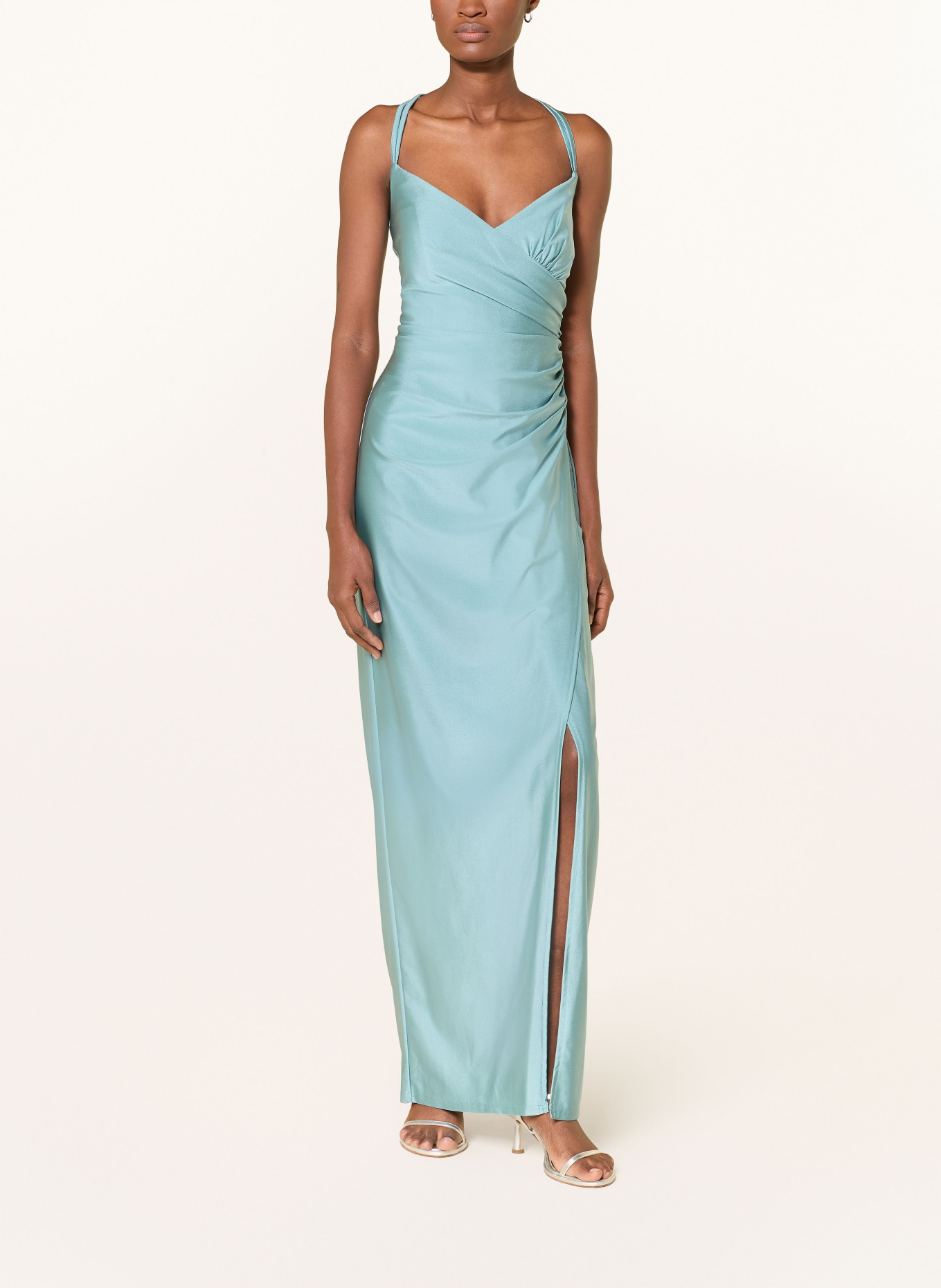 Suddenly Princess Večerní šaty ze saténu: TYRKYSOVÁ