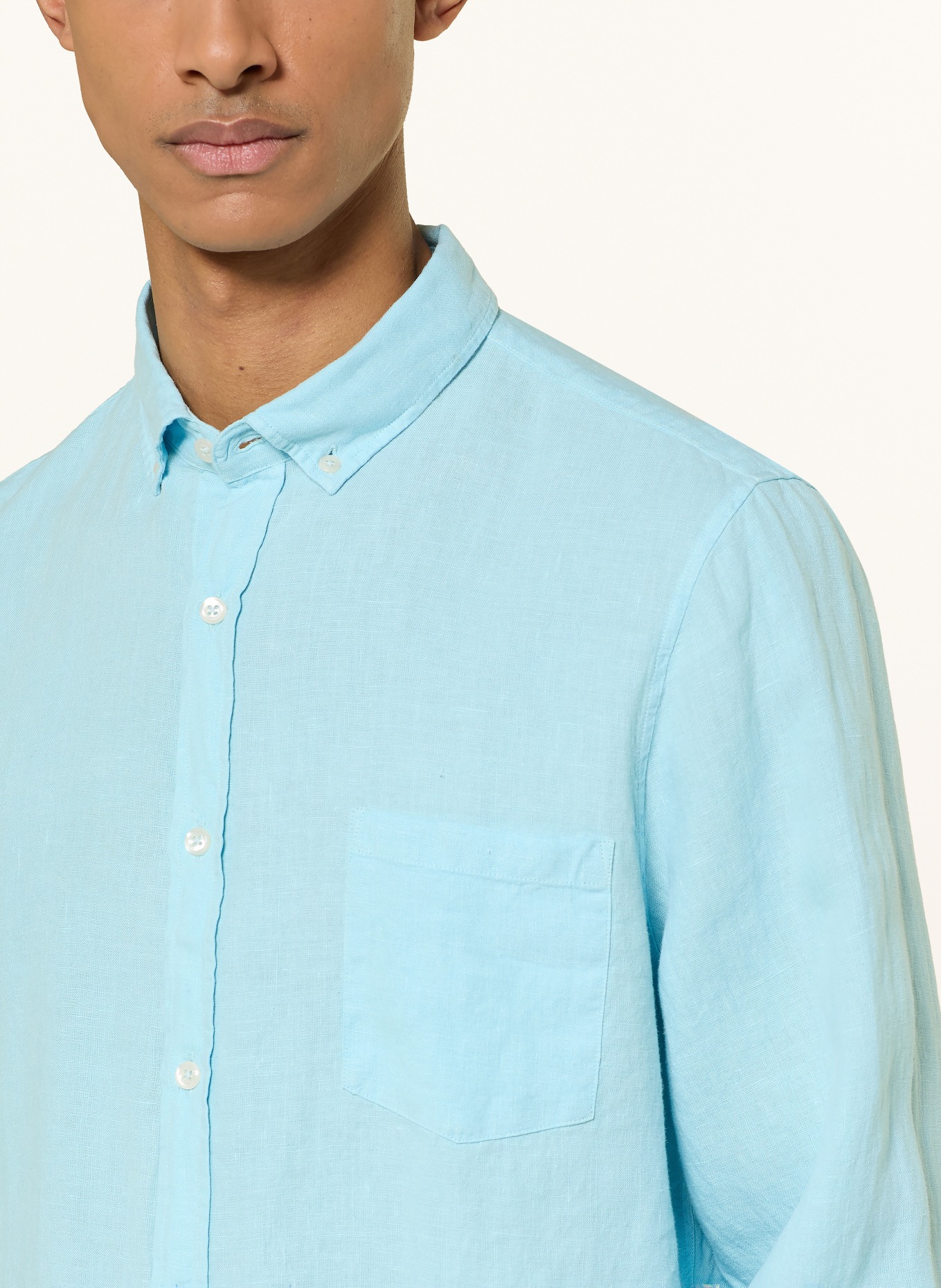 MAERZ MUENCHEN Leinenhemd Comfort Fit: TÜRKIS