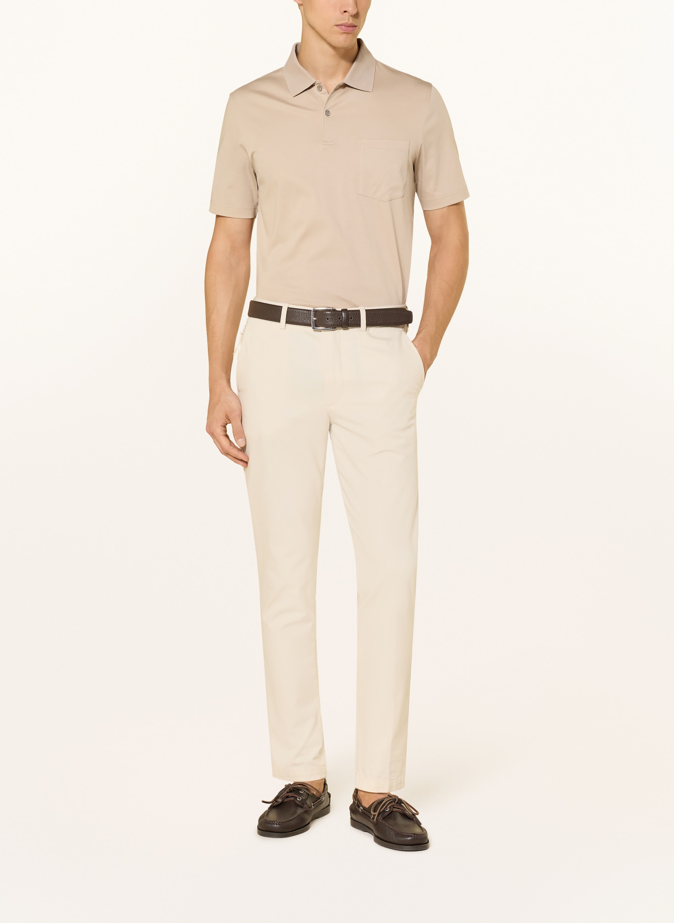 MAERZ MUENCHEN Jersey-Poloshirt: BEIGE