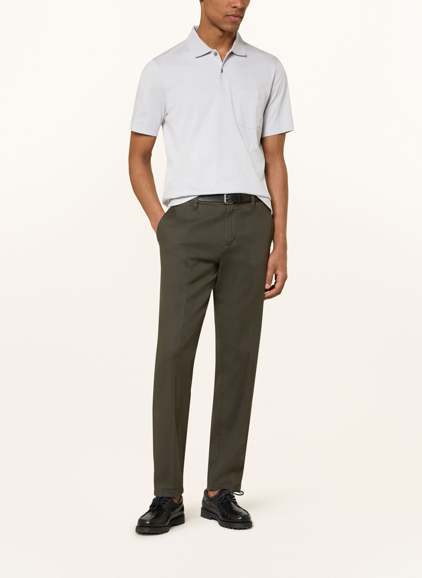 MAERZ MUENCHEN Jersey-Poloshirt: HELLGRAU