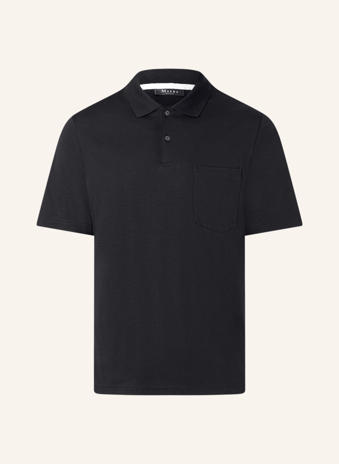 MAERZ MUENCHEN Jersey-Poloshirt: DUNKELBLAU
