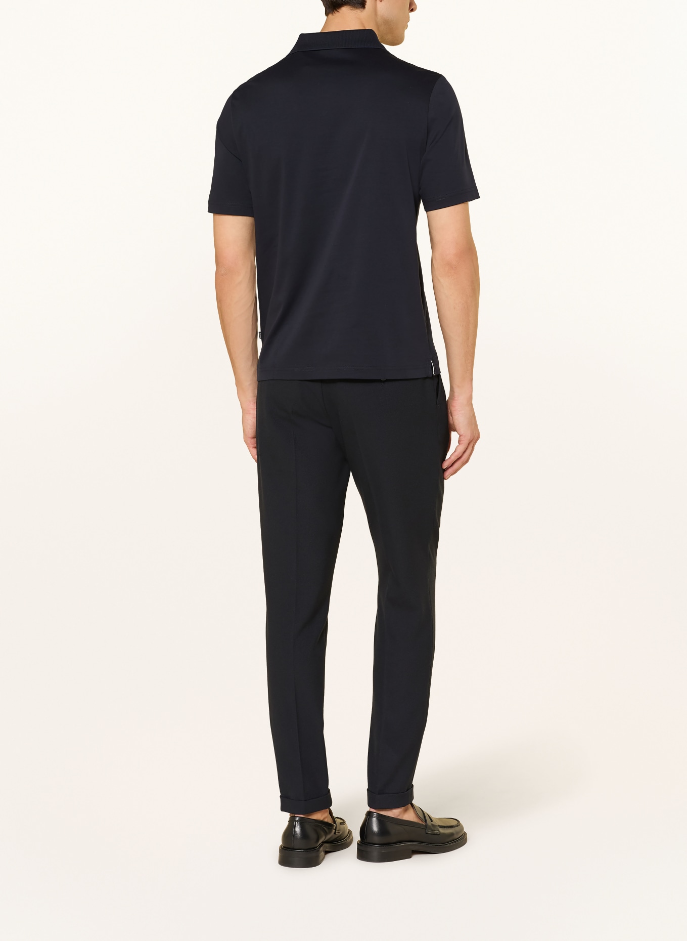 MAERZ MUENCHEN Jersey-Poloshirt: DUNKELBLAU