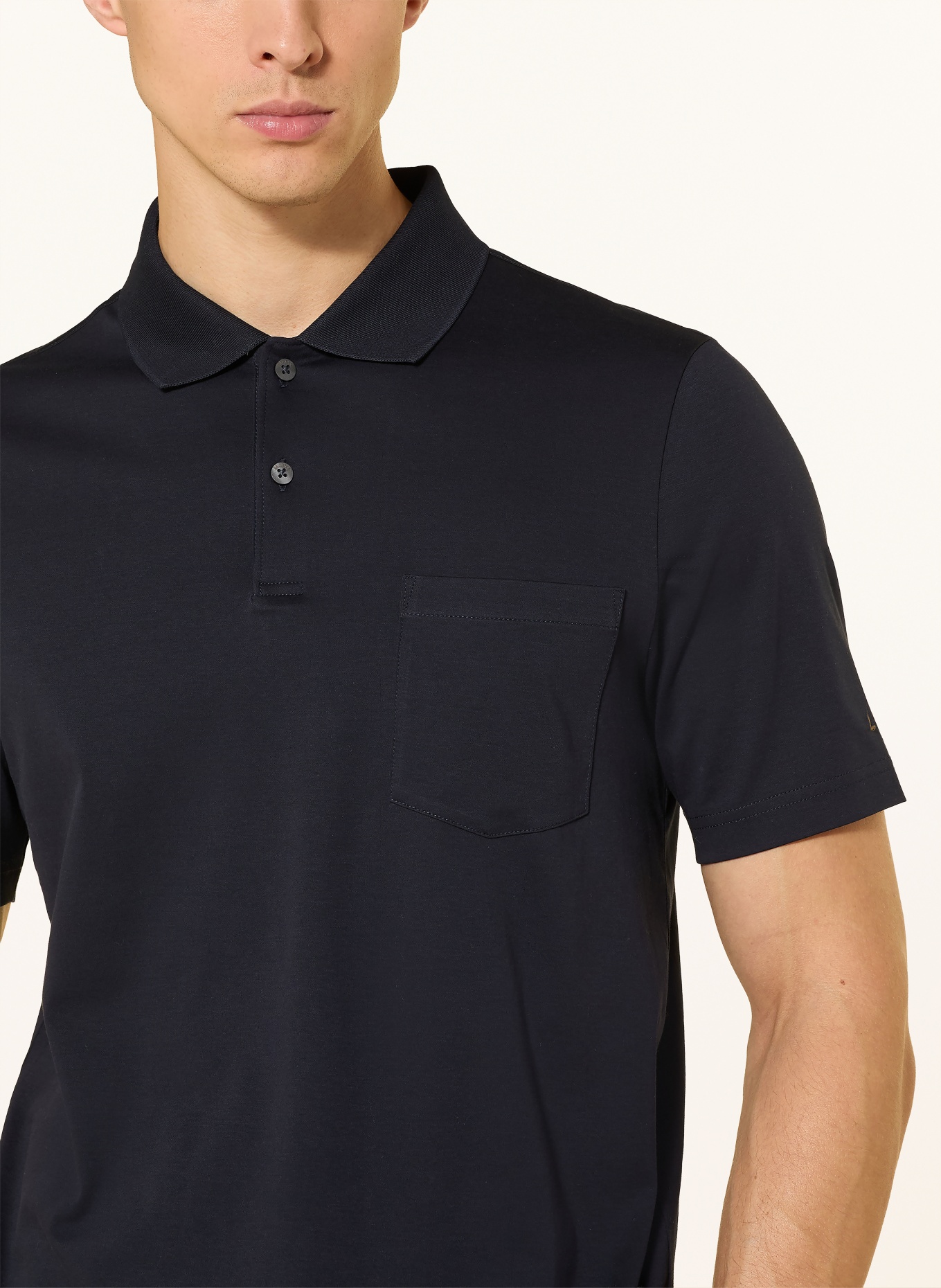 MAERZ MUENCHEN Jersey-Poloshirt: DUNKELBLAU