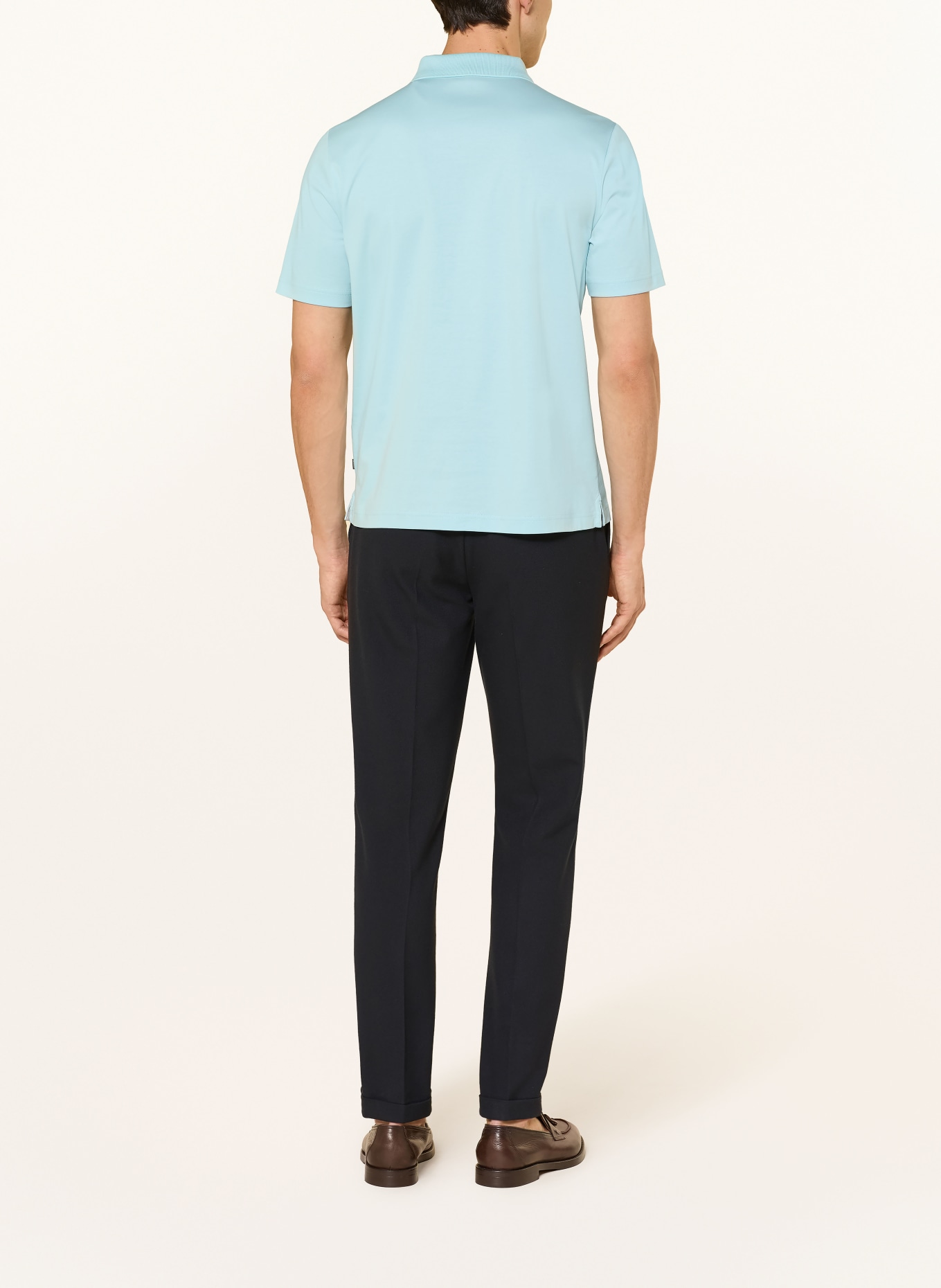 MAERZ MUENCHEN Žerzejová polokošile: TYRKYSOVÁ