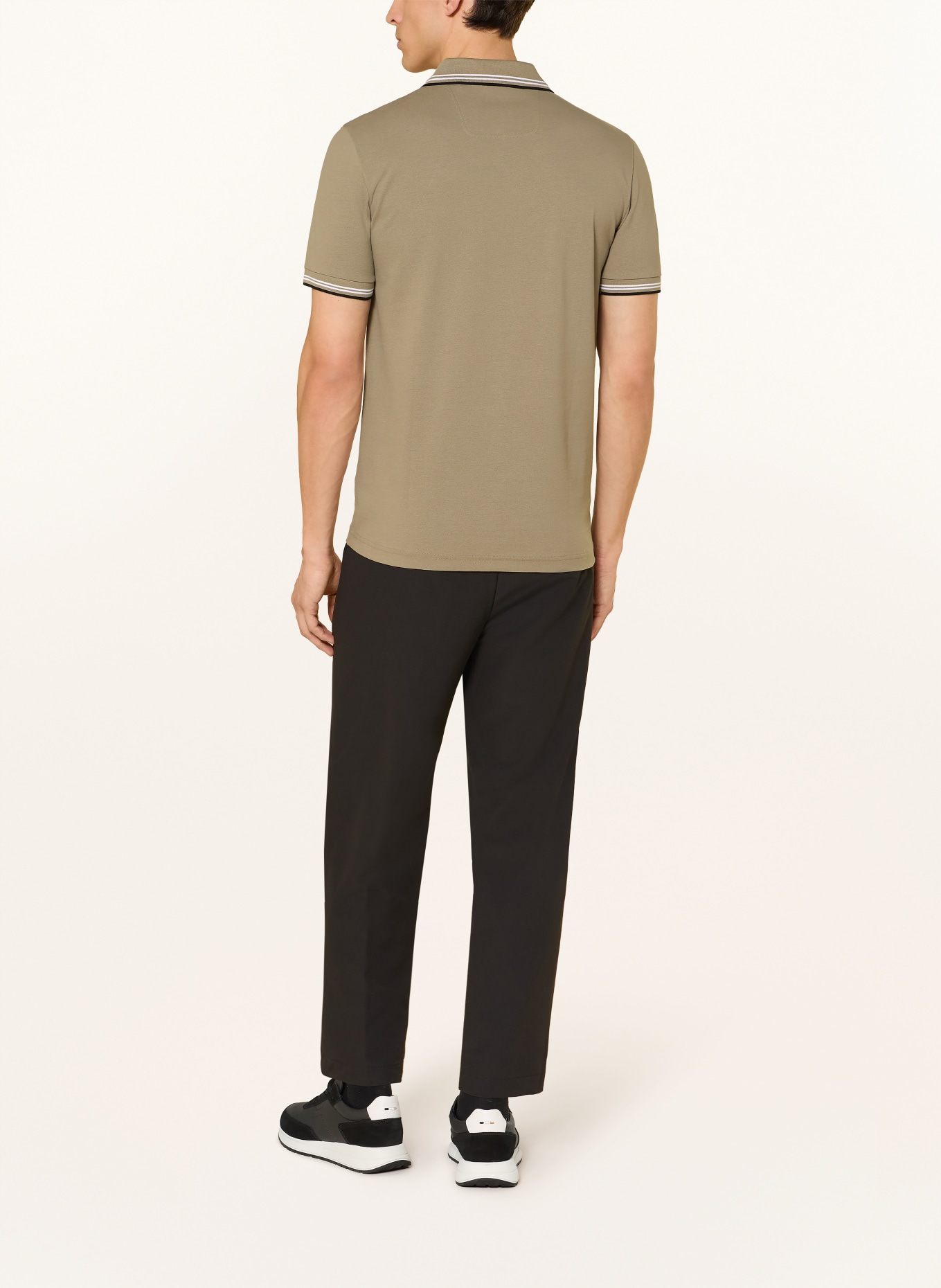 BOSS Piqué-Poloshirt PAUL Slim Fit: KHAKI / WEISS / SCHWARZ