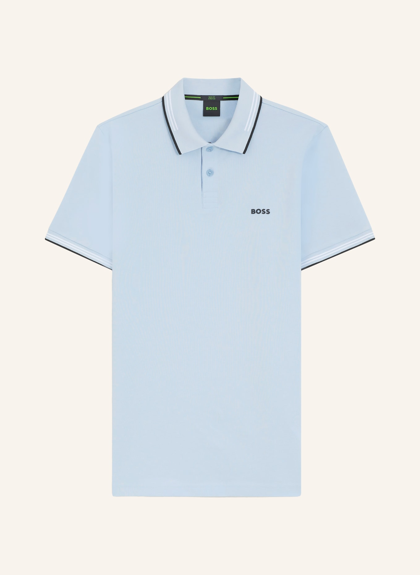 BOSS Piqué polo shirt PAUL slim fit: LIGHT BLUE