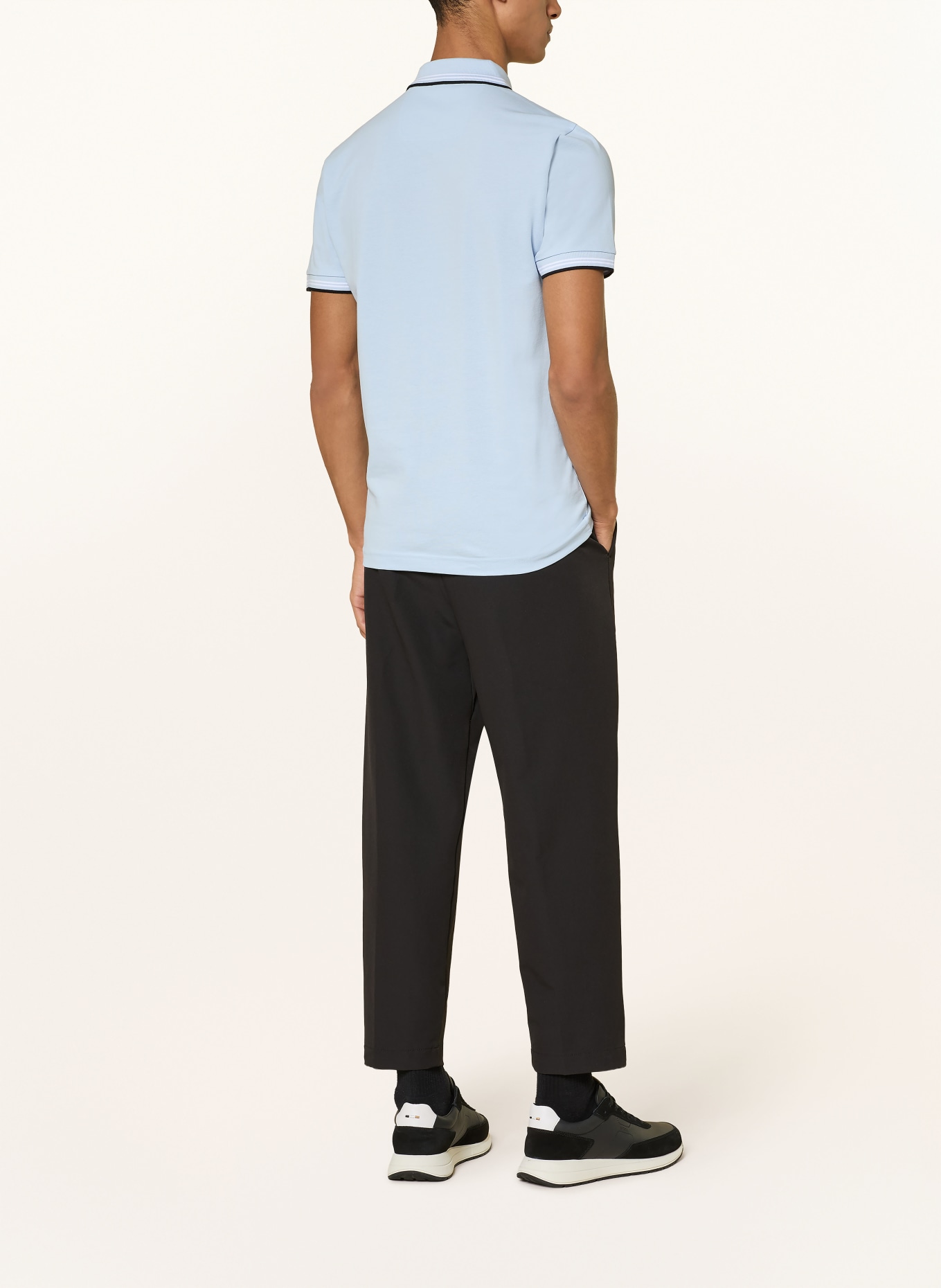 BOSS Piqué polo shirt PAUL slim fit: LIGHT BLUE