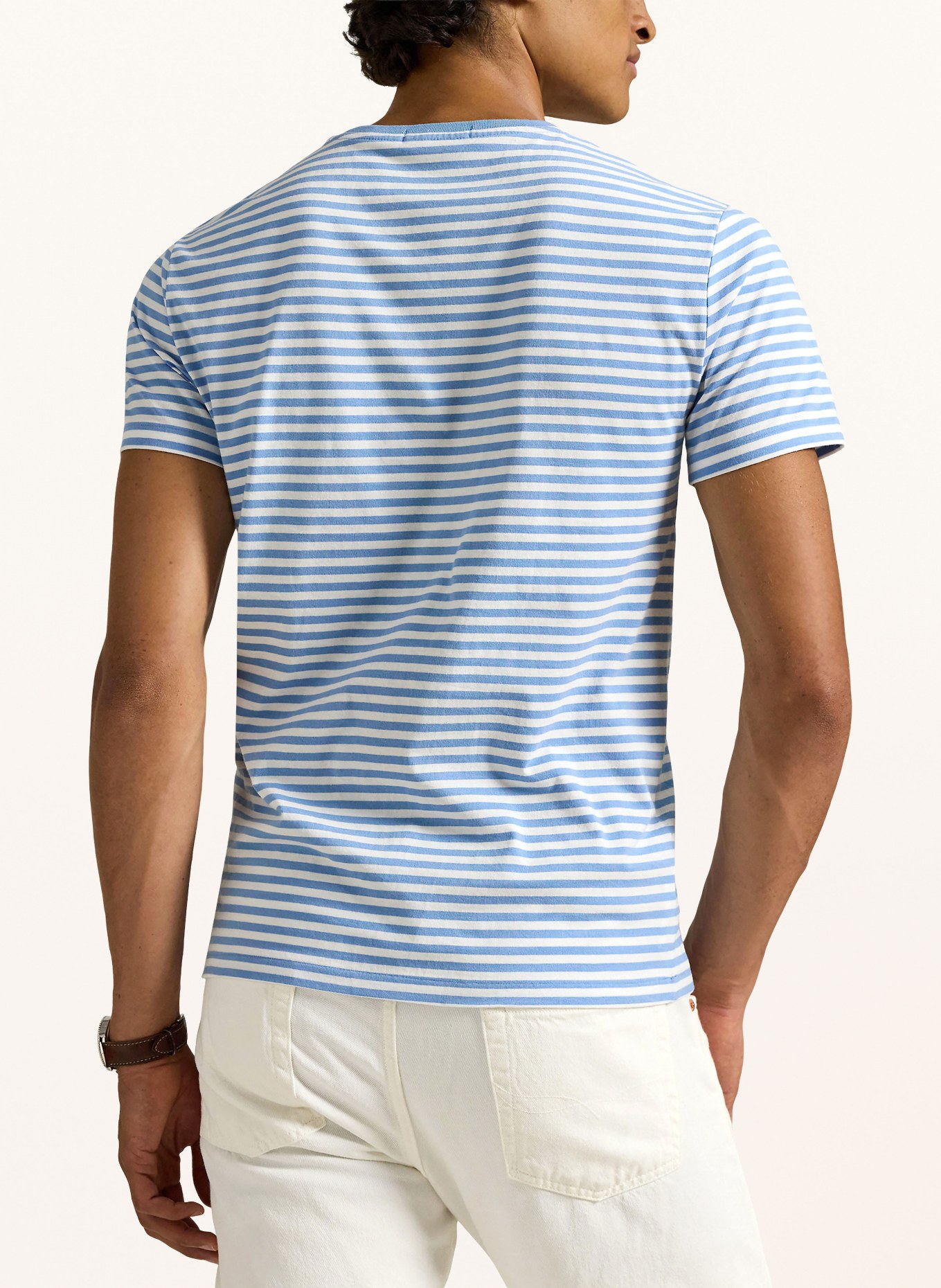 POLO RALPH LAUREN T-Shirt: HELLBLAU / WEISS