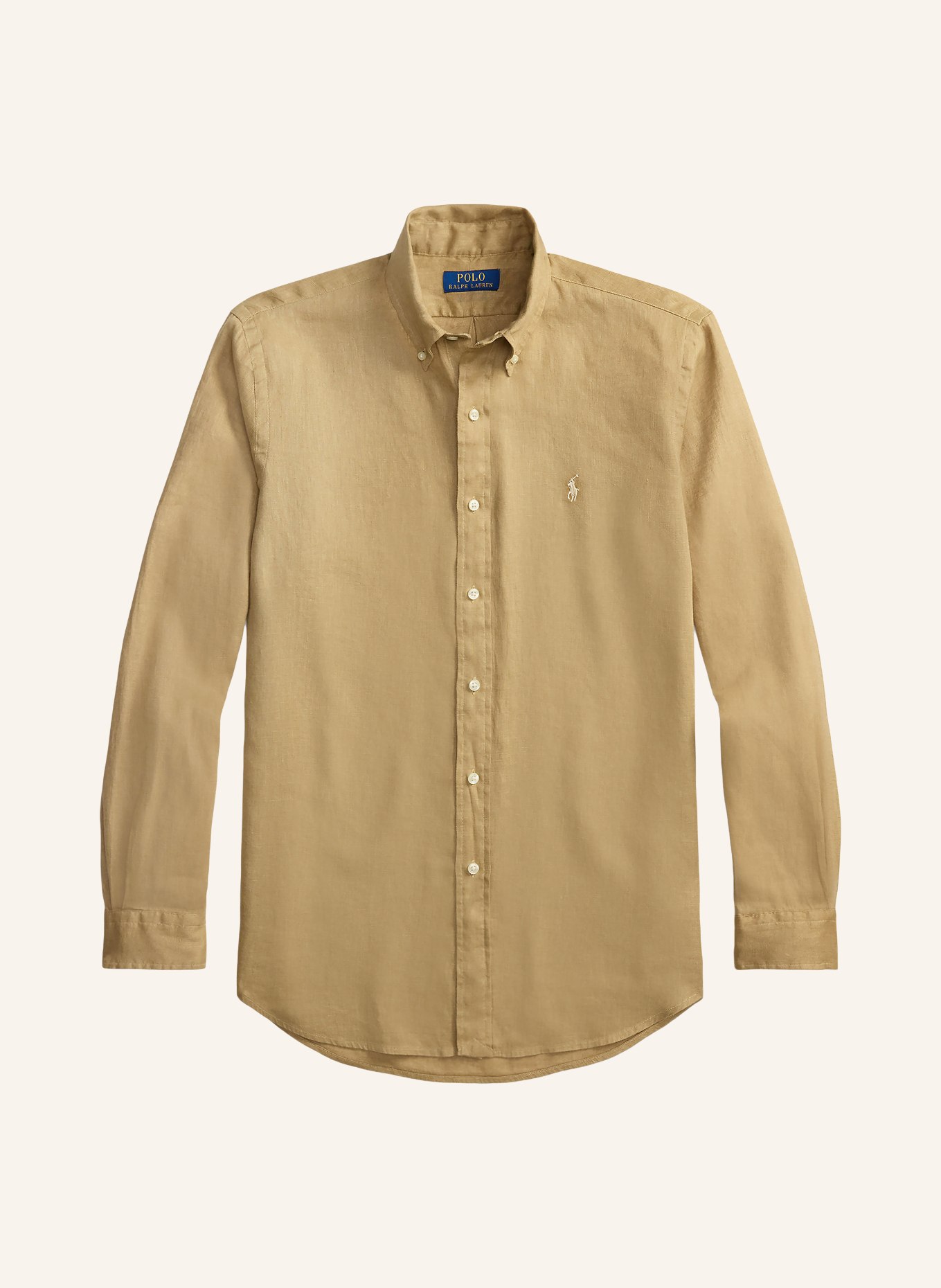 POLO RALPH LAUREN Leinenhemd Custom Fit: CAMEL