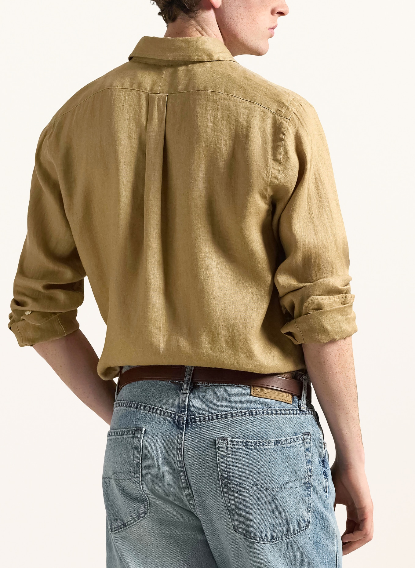 POLO RALPH LAUREN Leinenhemd Custom Fit: CAMEL