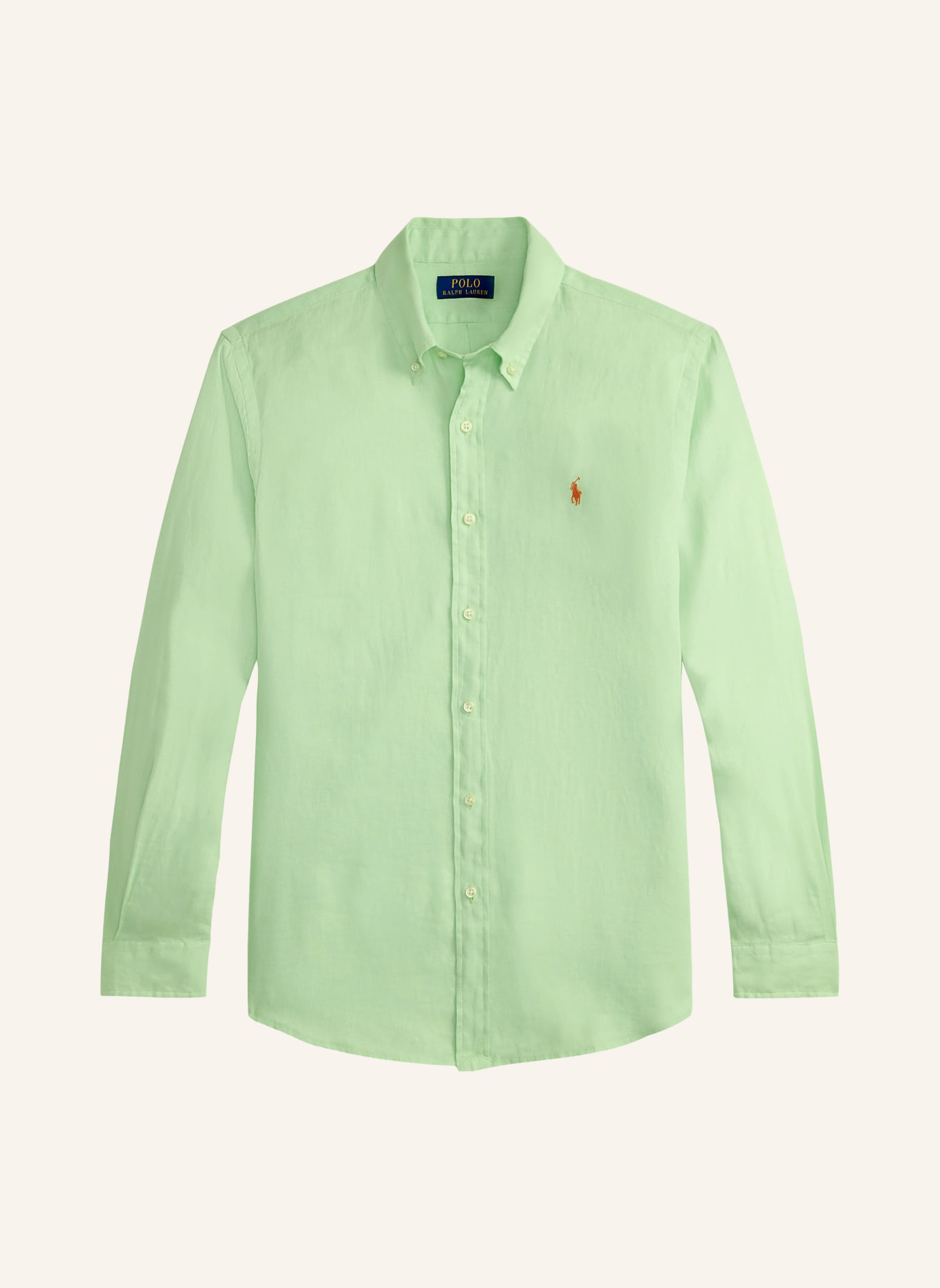 POLO RALPH LAUREN Chemise en lin Custom Fit: VERT CLAIR