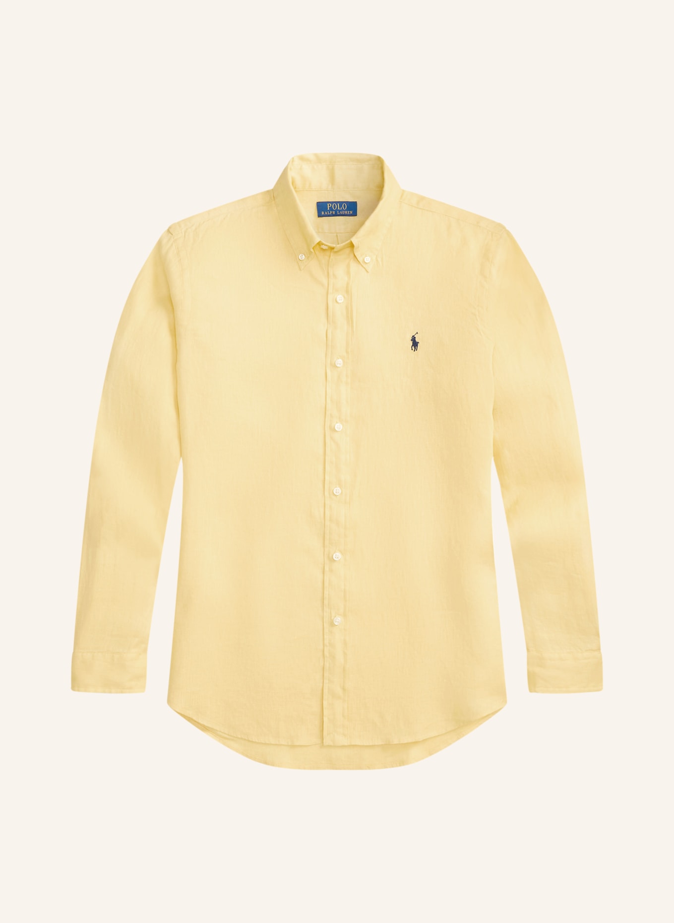 POLO RALPH LAUREN Chemise en lin Custom Fit: JAUNE