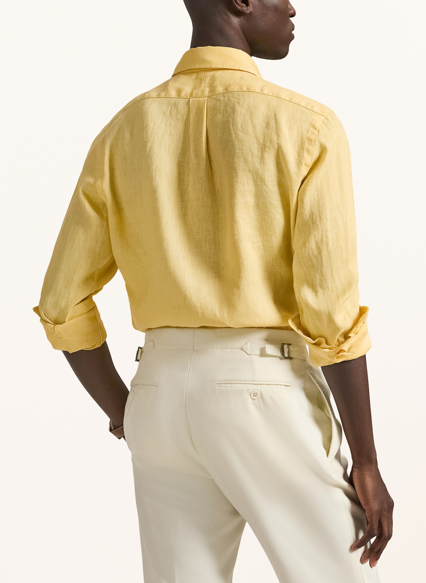 POLO RALPH LAUREN Chemise en lin Custom Fit: JAUNE